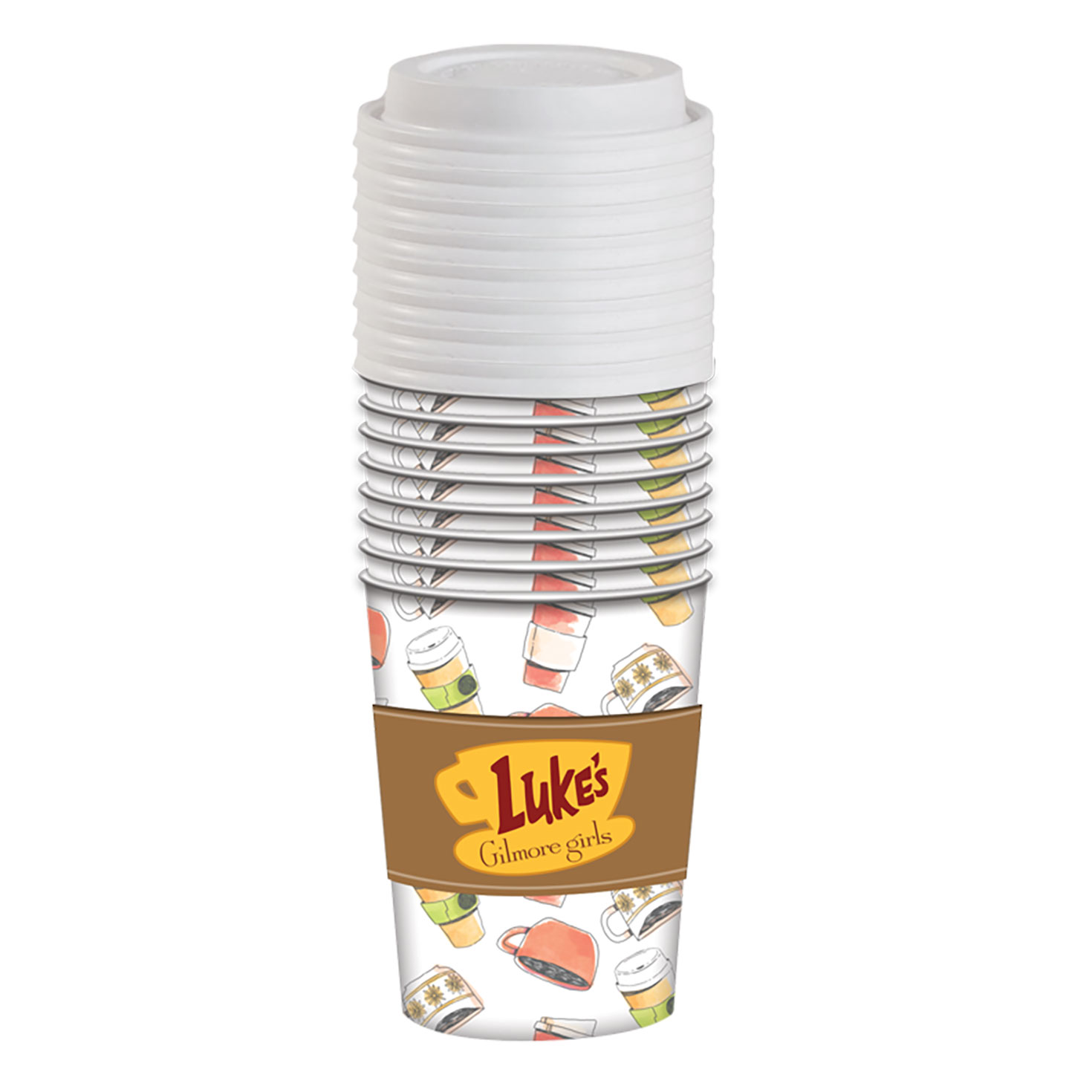 brown disposable coffee cups Next Level Stuff Ripple Hot Cups with Lids Hot Beverages, No Sleeve Needed Brown, Insulated Double Wall, Disposable Paper Coffee Cups, To-Go Cup, Tea