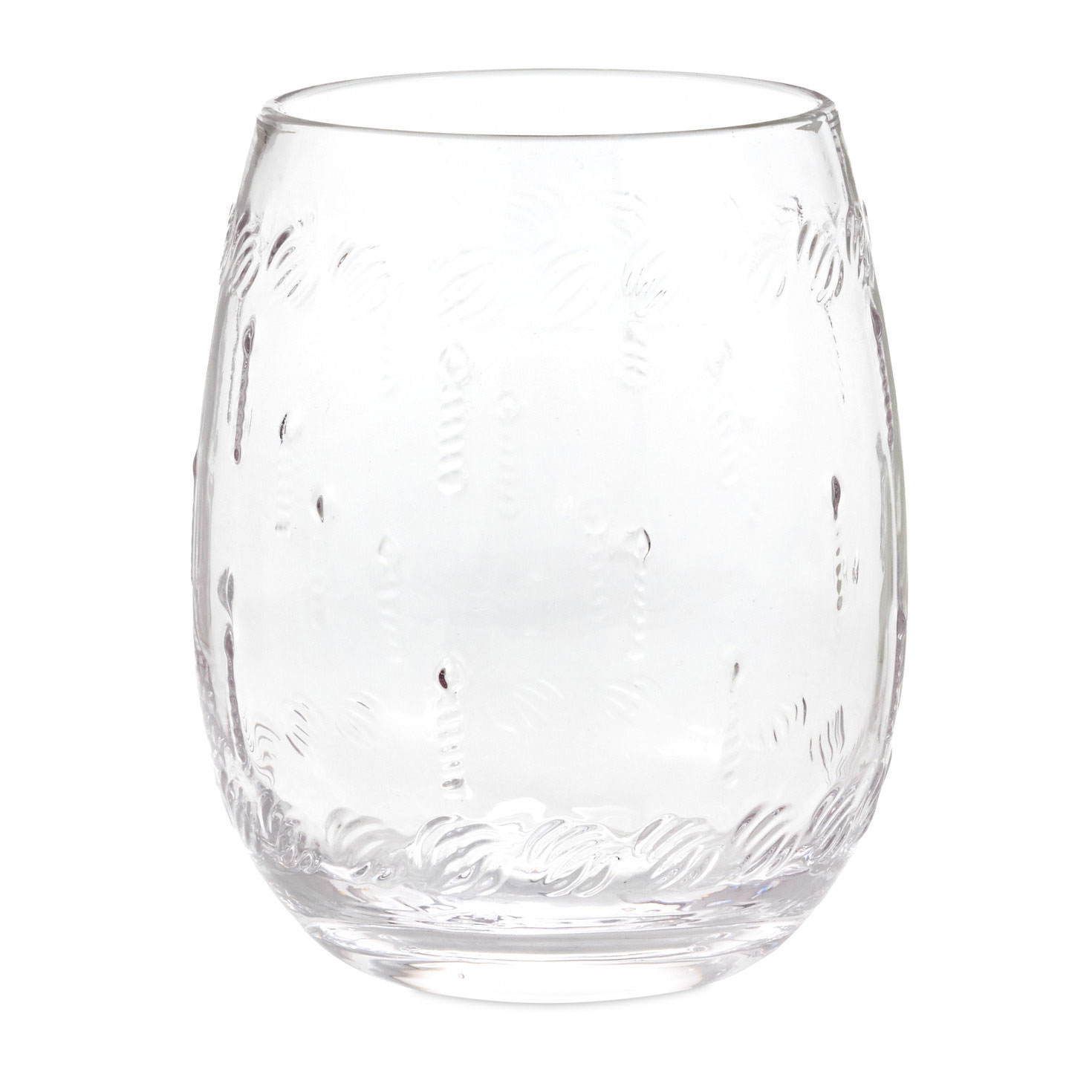 Candles and Frosting Embossed Stemless Wine Glass, 17 oz., , large