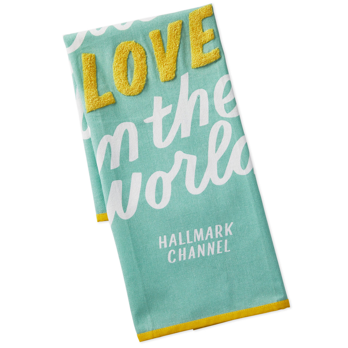 Hallmark Channel Love in the World Tea Towel Kitchen Linens Hallmark