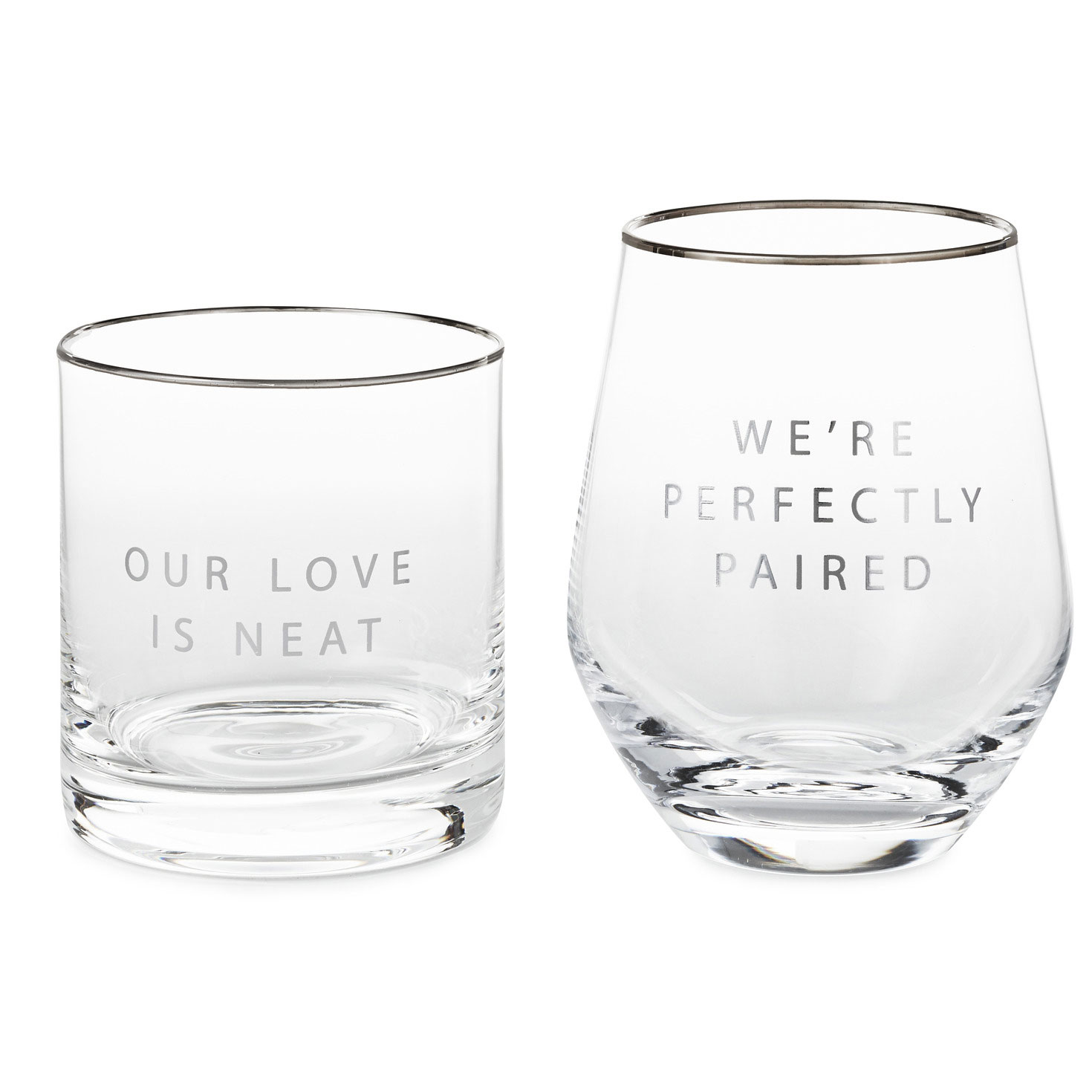 Lowball and Stemless Wine Glass, Set of 2 for only USD 29.99 | Hallmark