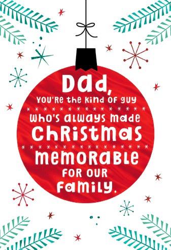 Dad Who Is Now Grandpa Christmas Card - Greeting Cards 