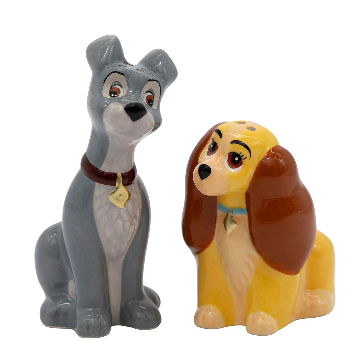 R Squared Disney Lady and the Tramp Salt and Pepper Shakers, Set