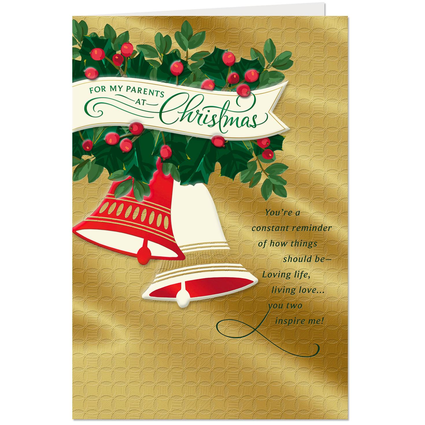 you are the heart of our family christmas card for parents