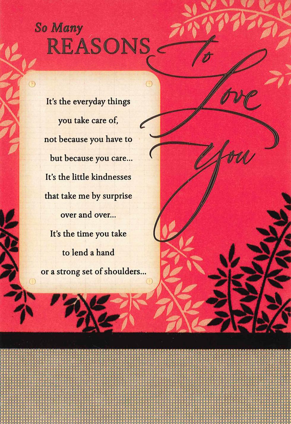 So Many Reasons to Love You Anniversary Card for Him So Many Reasons to Love You Anniversary Card for Him