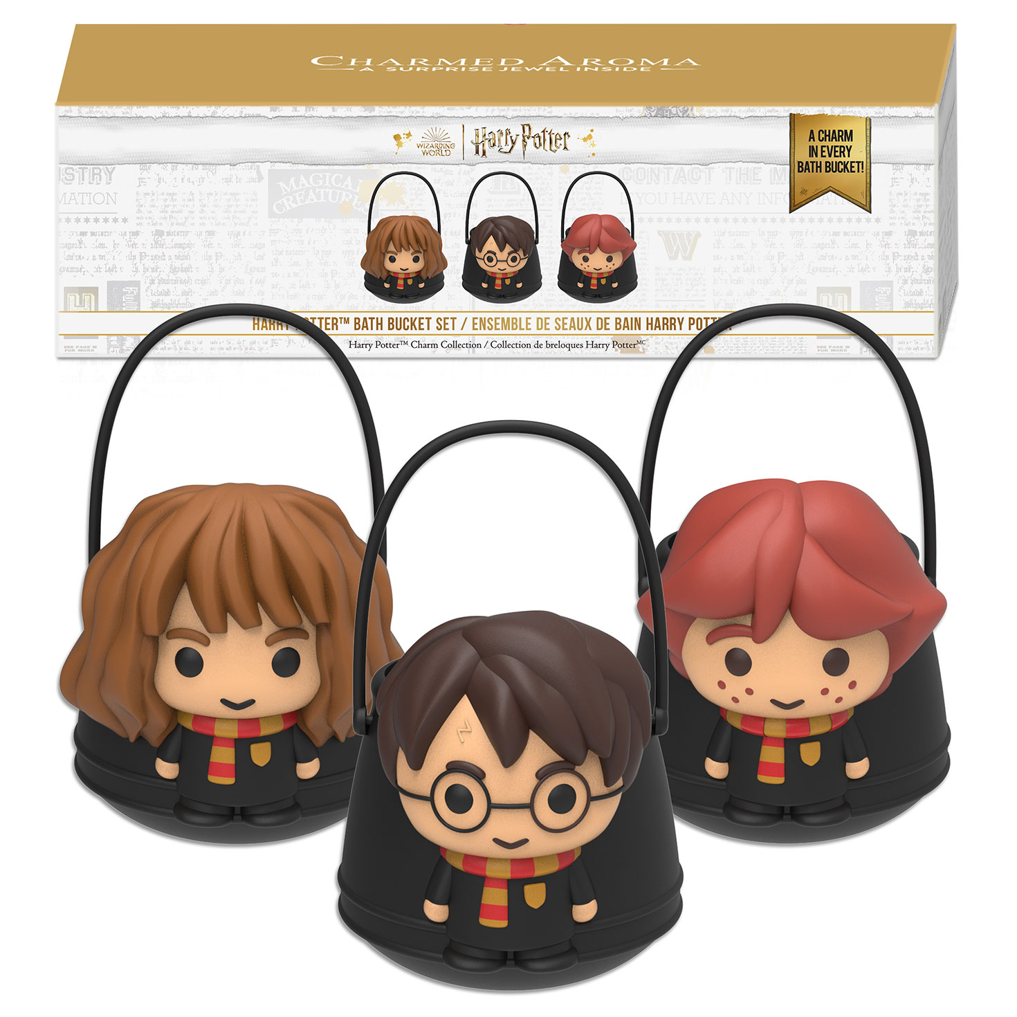 Charmed Aroma Harry Potter Bath Bombs With Charms and Bracelet, Set of