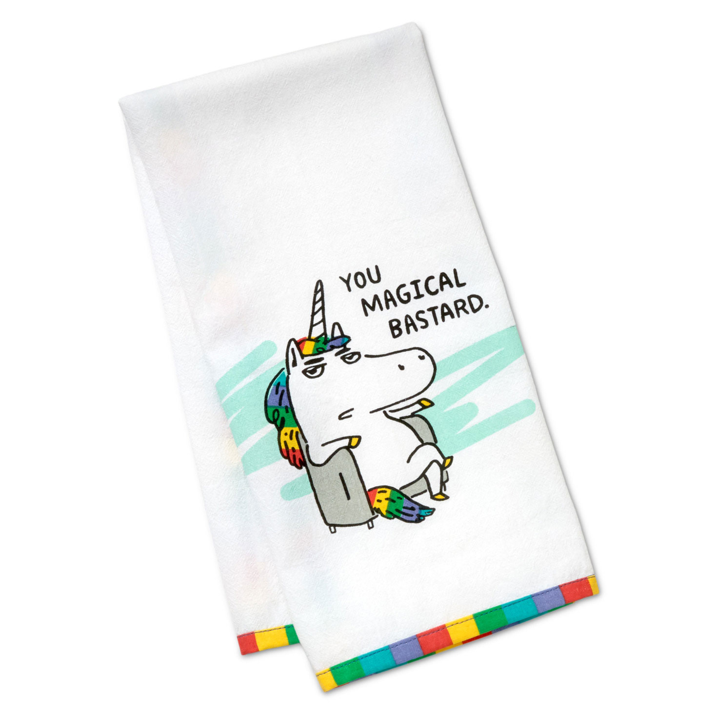 Magical Bastard Funny Tea Towel, 18x26 - Kitchen Linens | Hallmark display picture 1