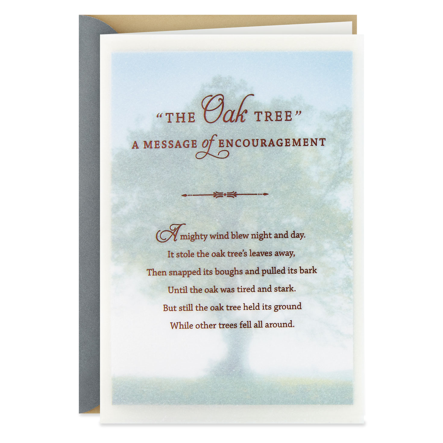 the mighty oak tree encouragement card greeting cards retirement gift cards