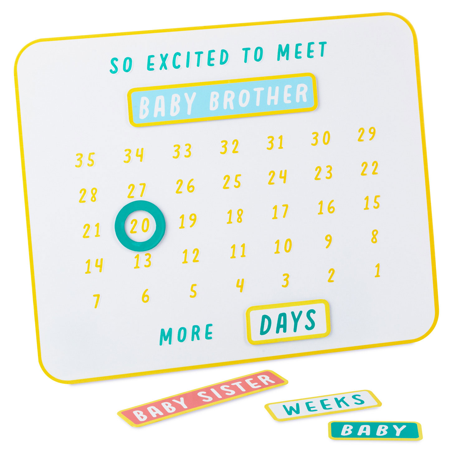 So Excited to Meet You Magnetic Baby Countdown Board - Decorative  Accessories | Hallmark