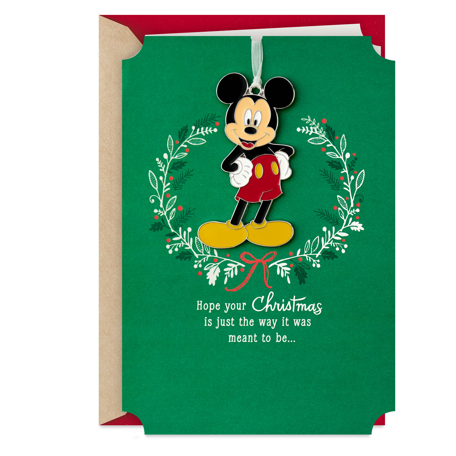 disney-mickey-mouse-very-merry-christmas-card-with-ornament-greeting-cards-hallmark