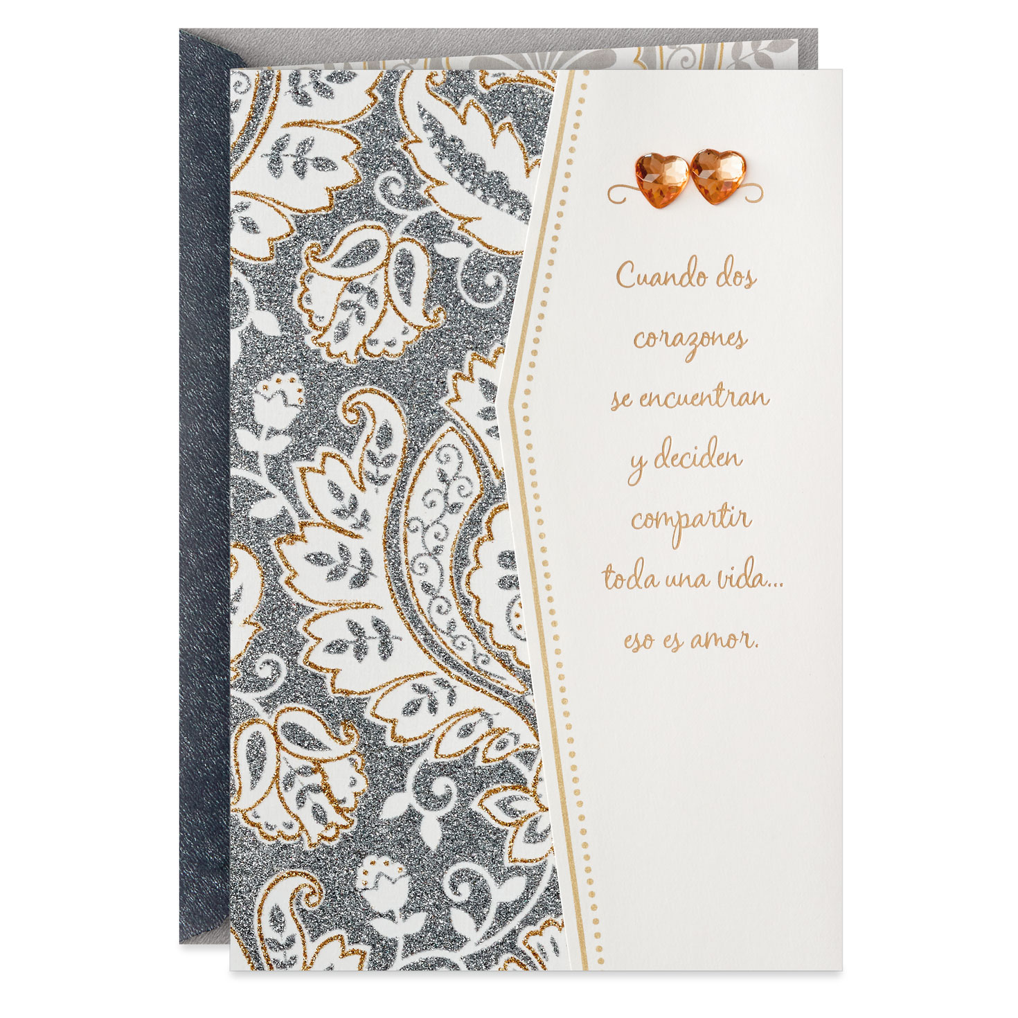 One-of-a-Kind Love Spanish-Language Wedding Card for Couple 