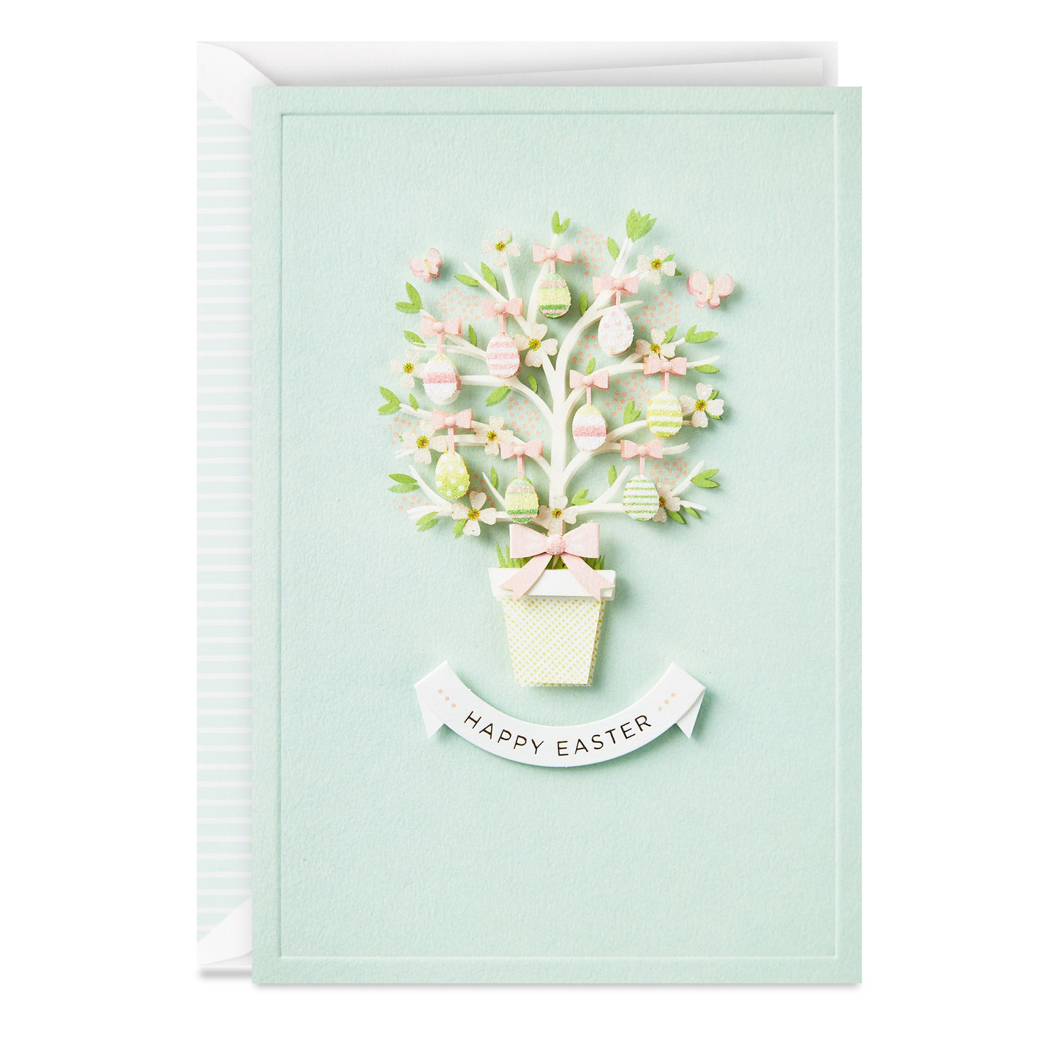 Bright and Beautiful Easter Egg Tree Easter Card ...