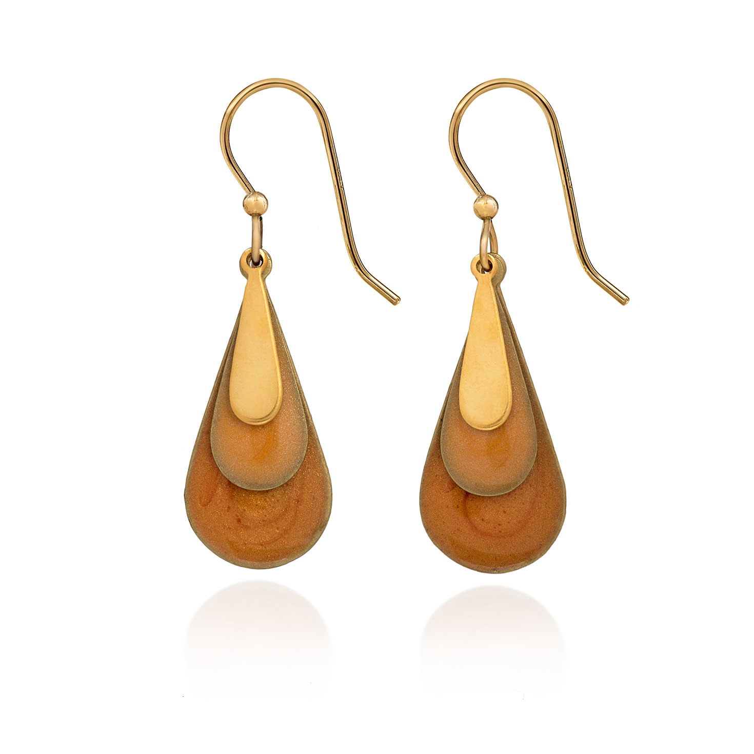 [Golden dew] 韓国☆18K Gold☆Momentos Love WP Earring 10k Yellow Gold Shiny And Textured Triple Love Knot Stud