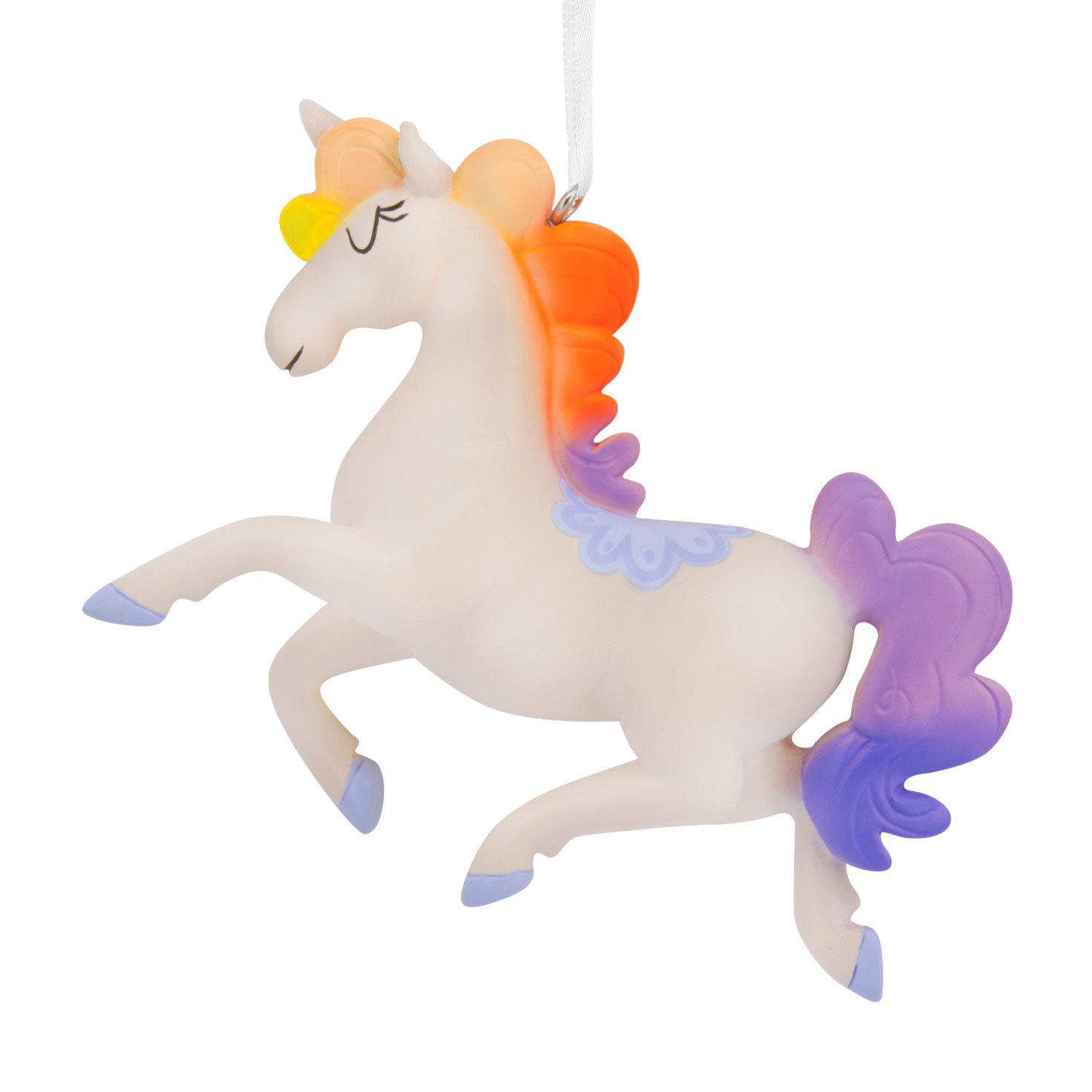 Whimsical Unicorn With Rainbow Mane Hallmark Ornament - Hallmark