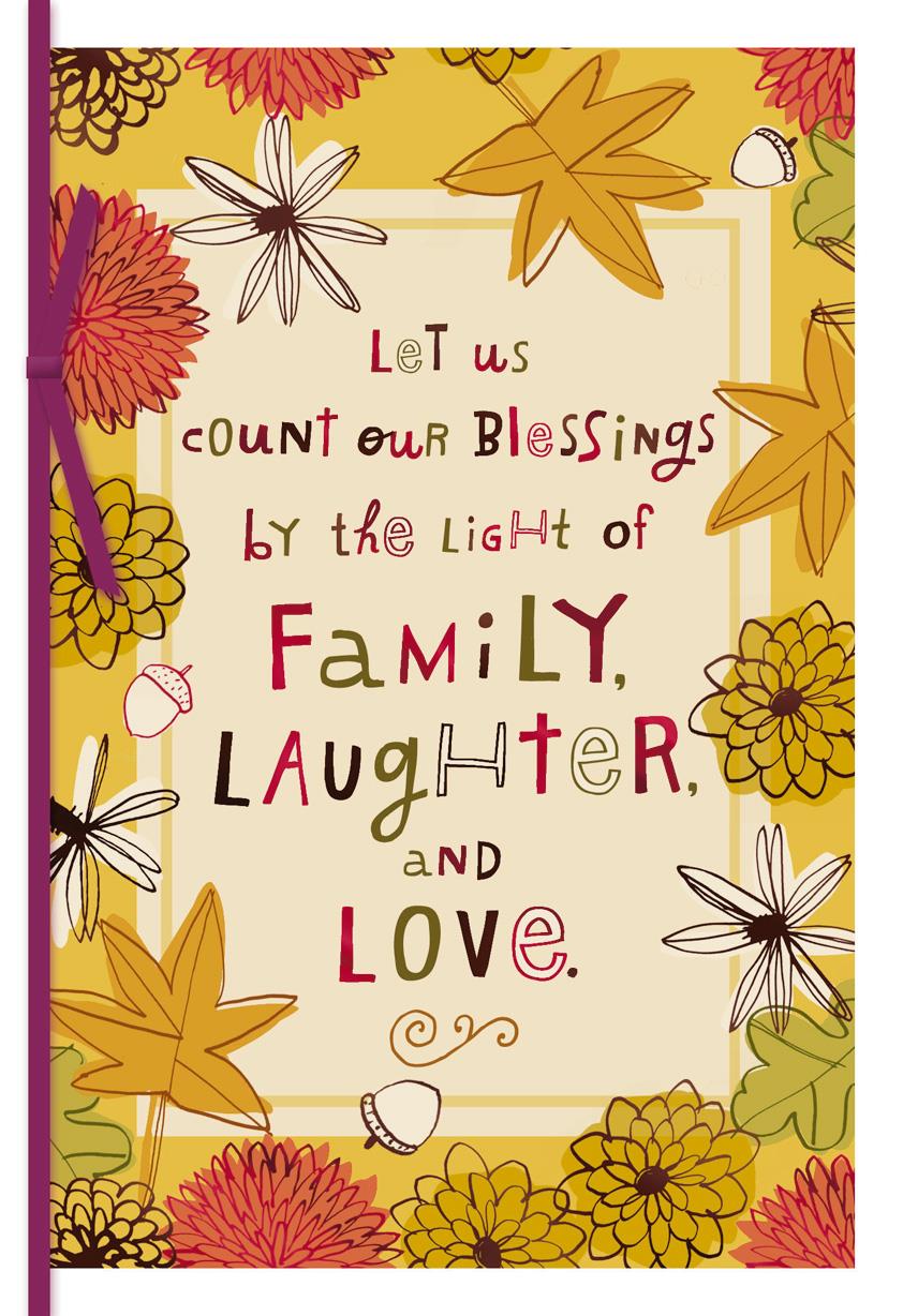 Family Love And Laughter Thanksgiving Card Greeting Cards Hallmark