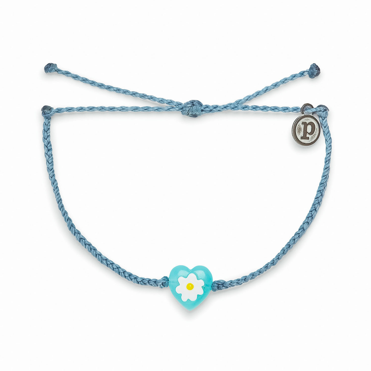 Pura Vida Blue Daisy Heart Charm Bracelet Bracelets Hallmark
