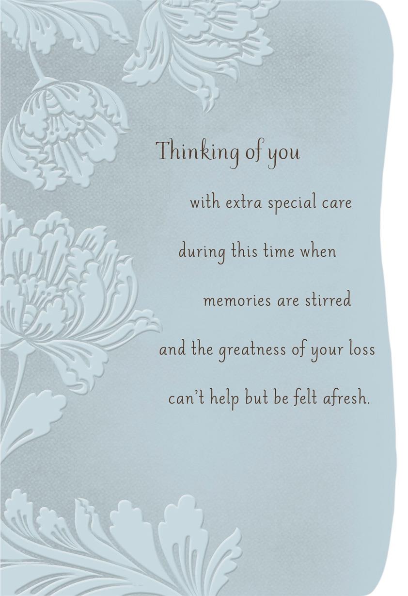 thinking of you with extra special care religious sympathy business letter greeting