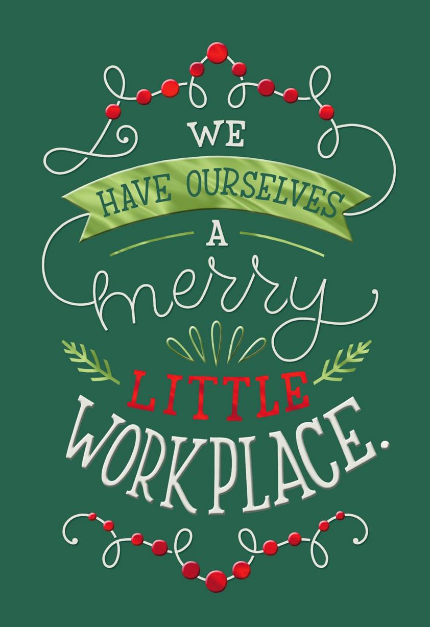 Merry Little Workplace Christmas Card for Coworker 