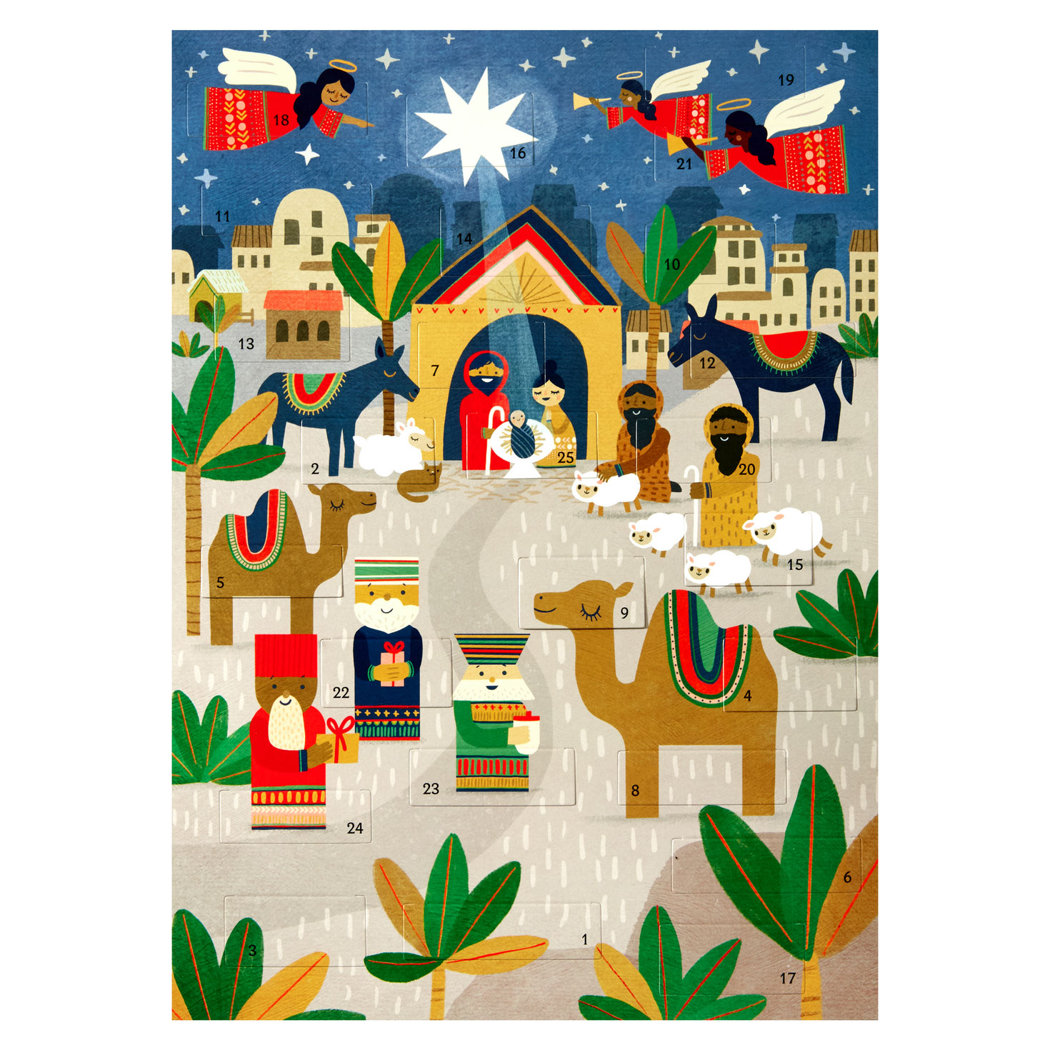 Nativity Scene Religious Advent Calendar Seasonal Decor Hallmark