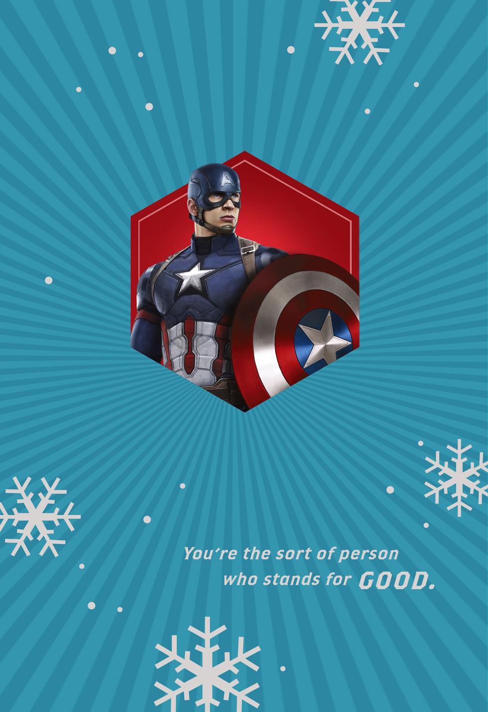 Marvel Captain America Christmas Card With Ornament 