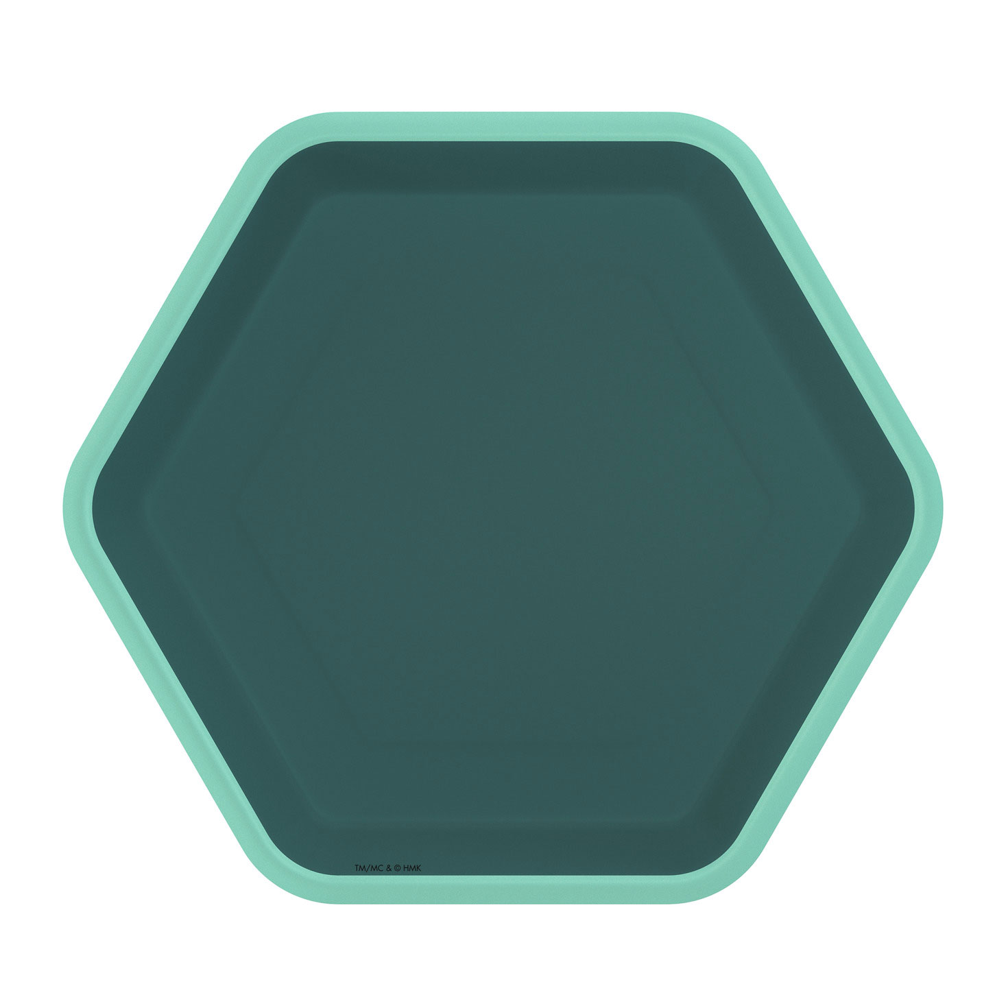 Green Hexagonal Dessert Plates, Set of 8, , large