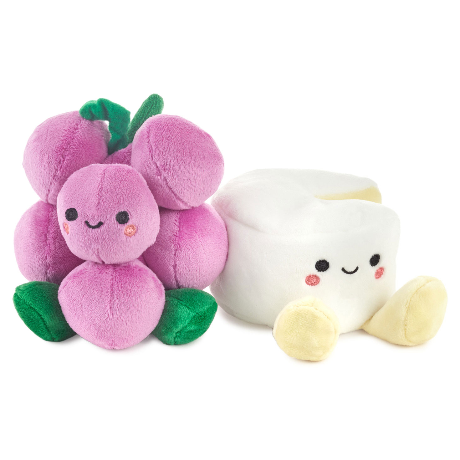 気まぐれセール♪カラフルハピネス　ぬいぐるみチャーム　コンプリートセット Better Together Grapes and Cheese Magnetic Plush, 5.75