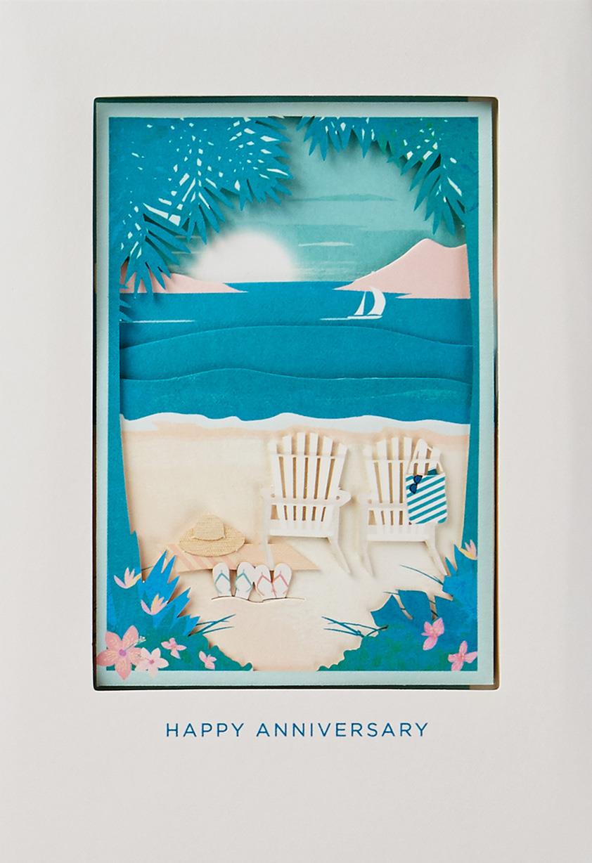 day at the beach anniversary card greeting cards hallmark wedding logo