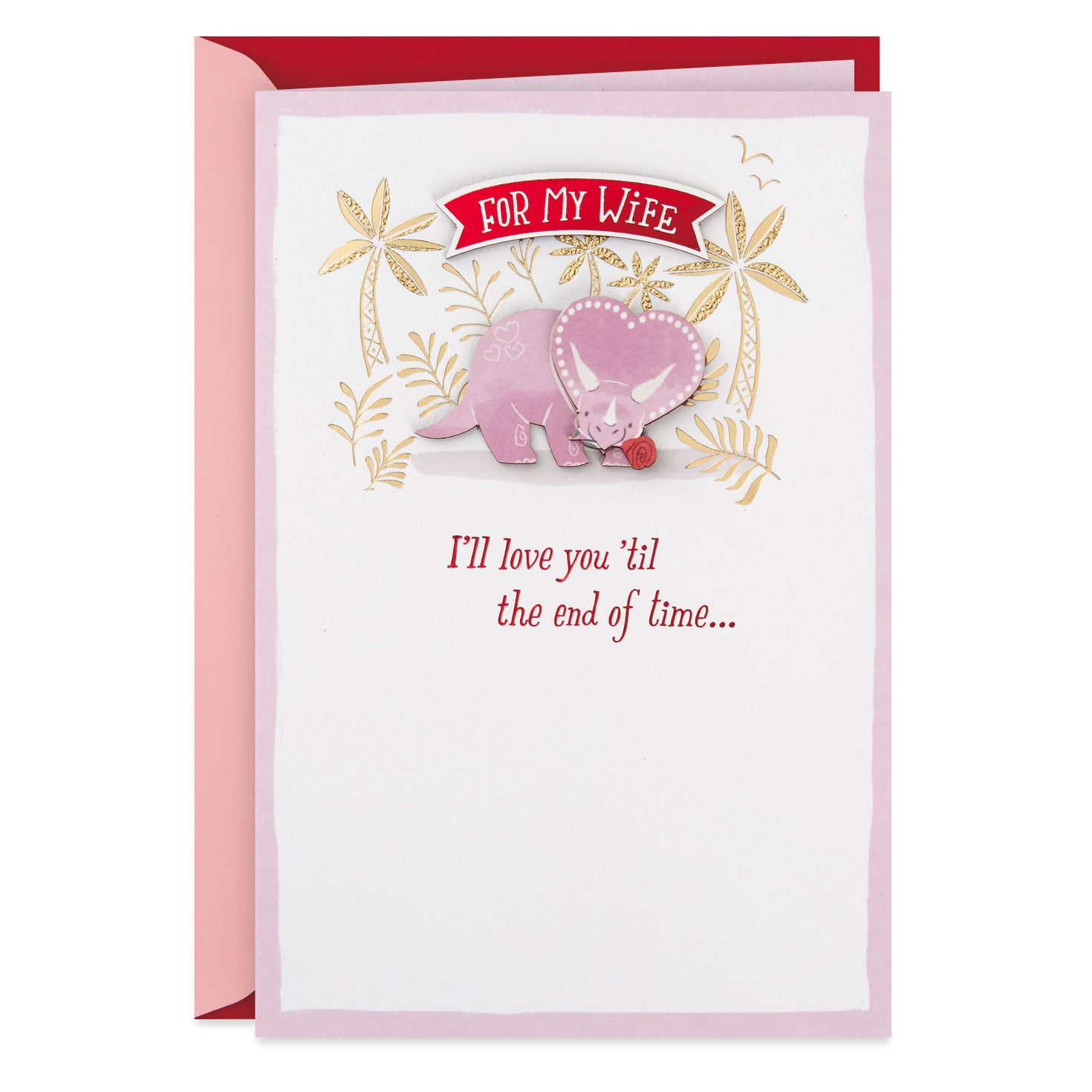 love you until the end of time valentine's day card for