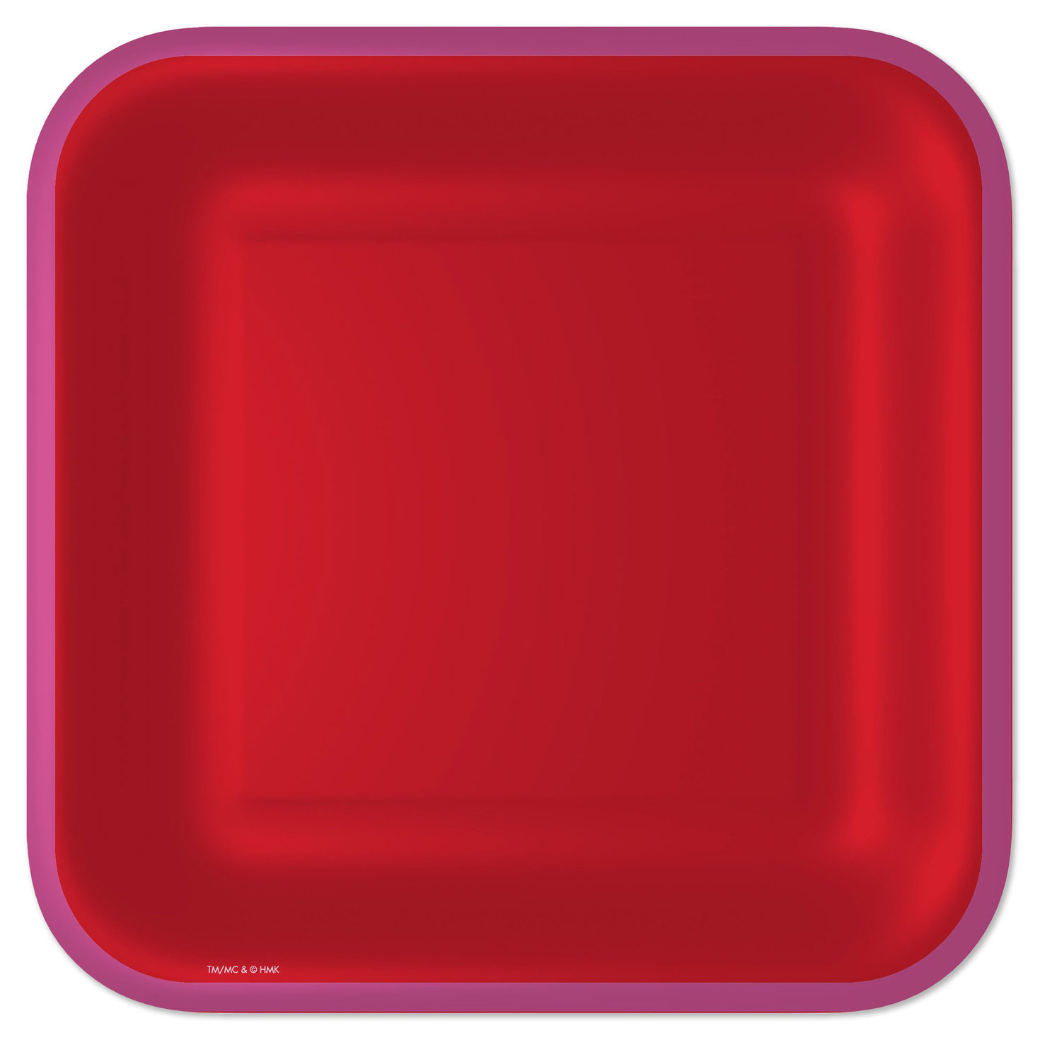 Red square dinner plates top