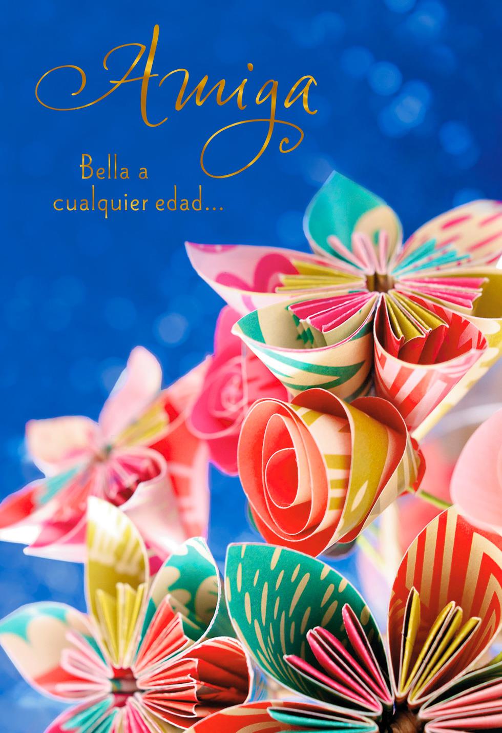 beautiful at any age spanishlanguage birthday card