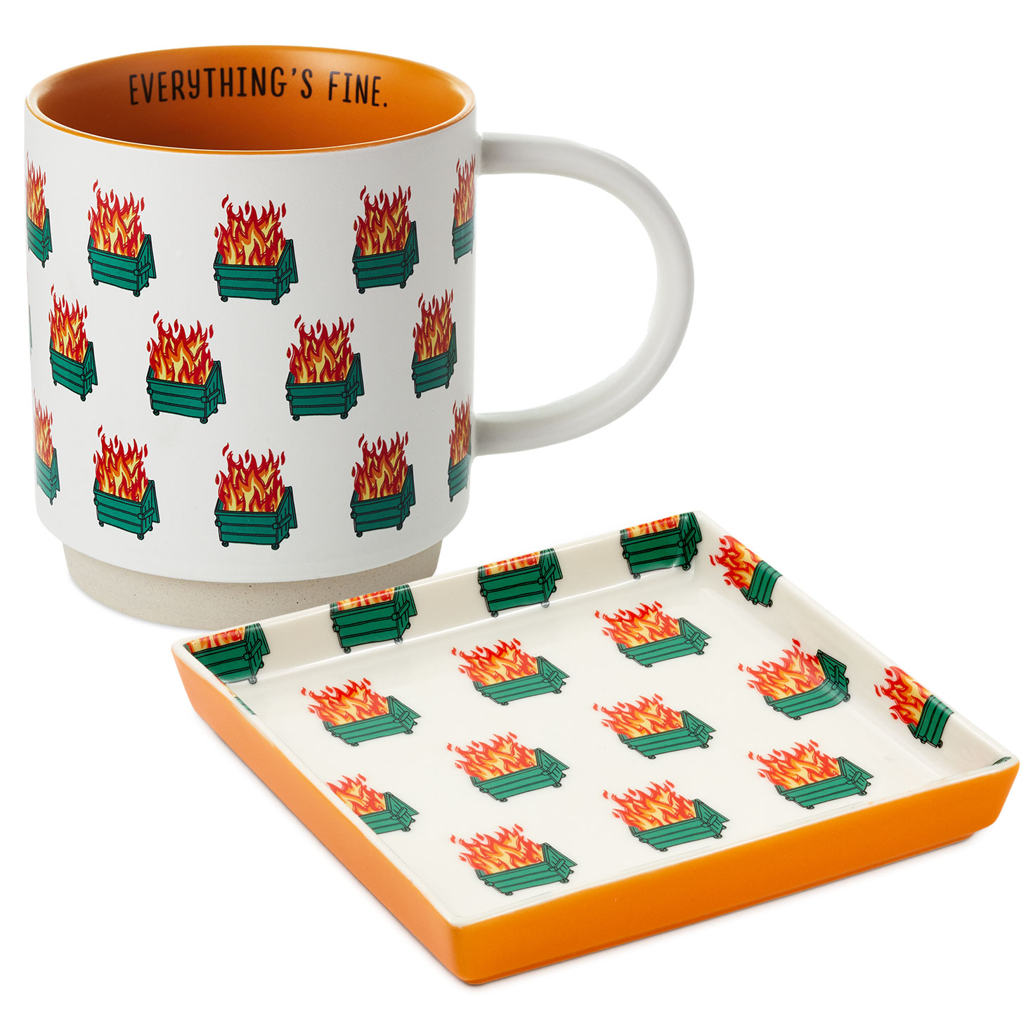 Everything's Fine Dumpster Fire Shoebox Gift Set - Mugs | Hallmark