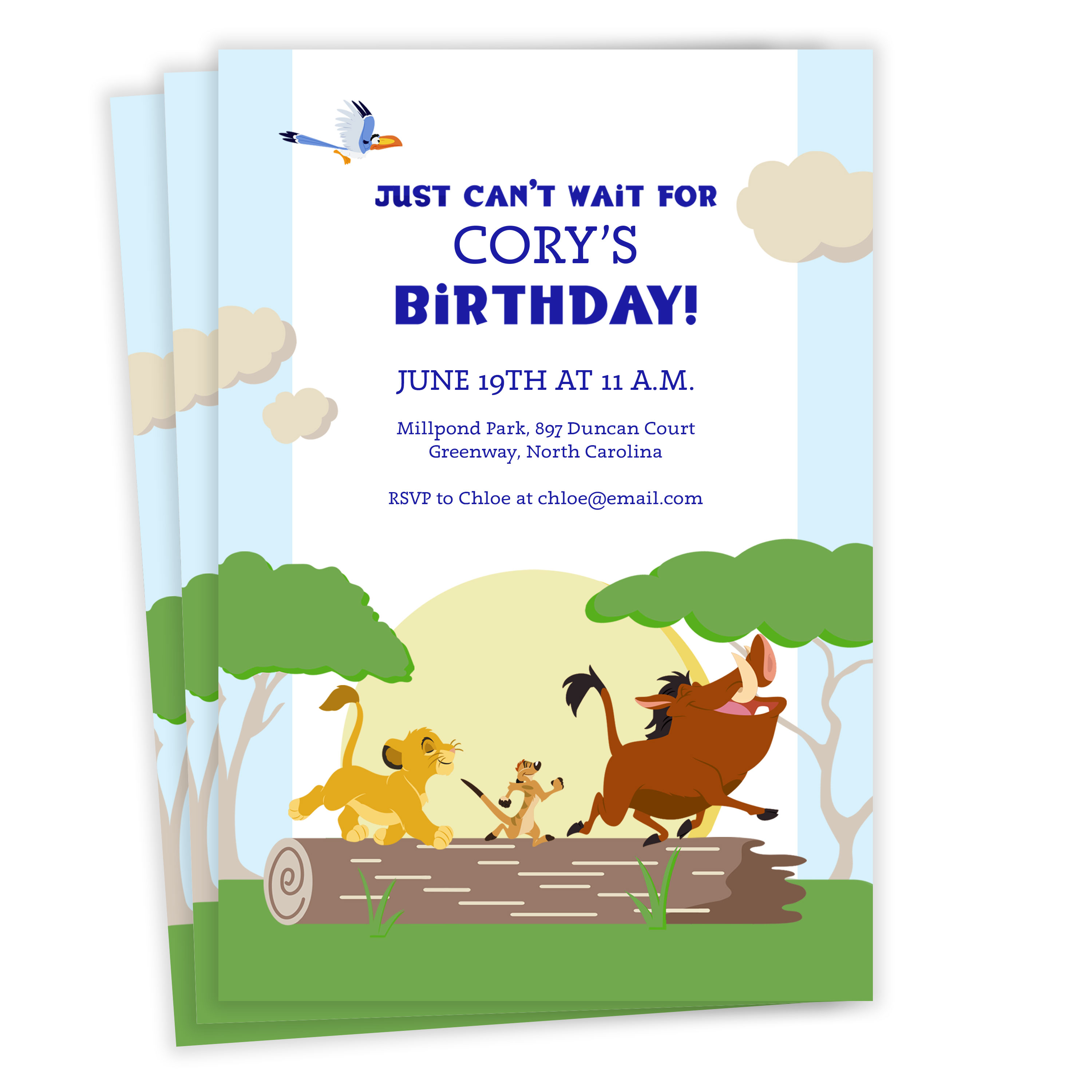 Disney The Lion King Just Can’t Wait Birthday Invitation for only USD 2.99  | Hallmark