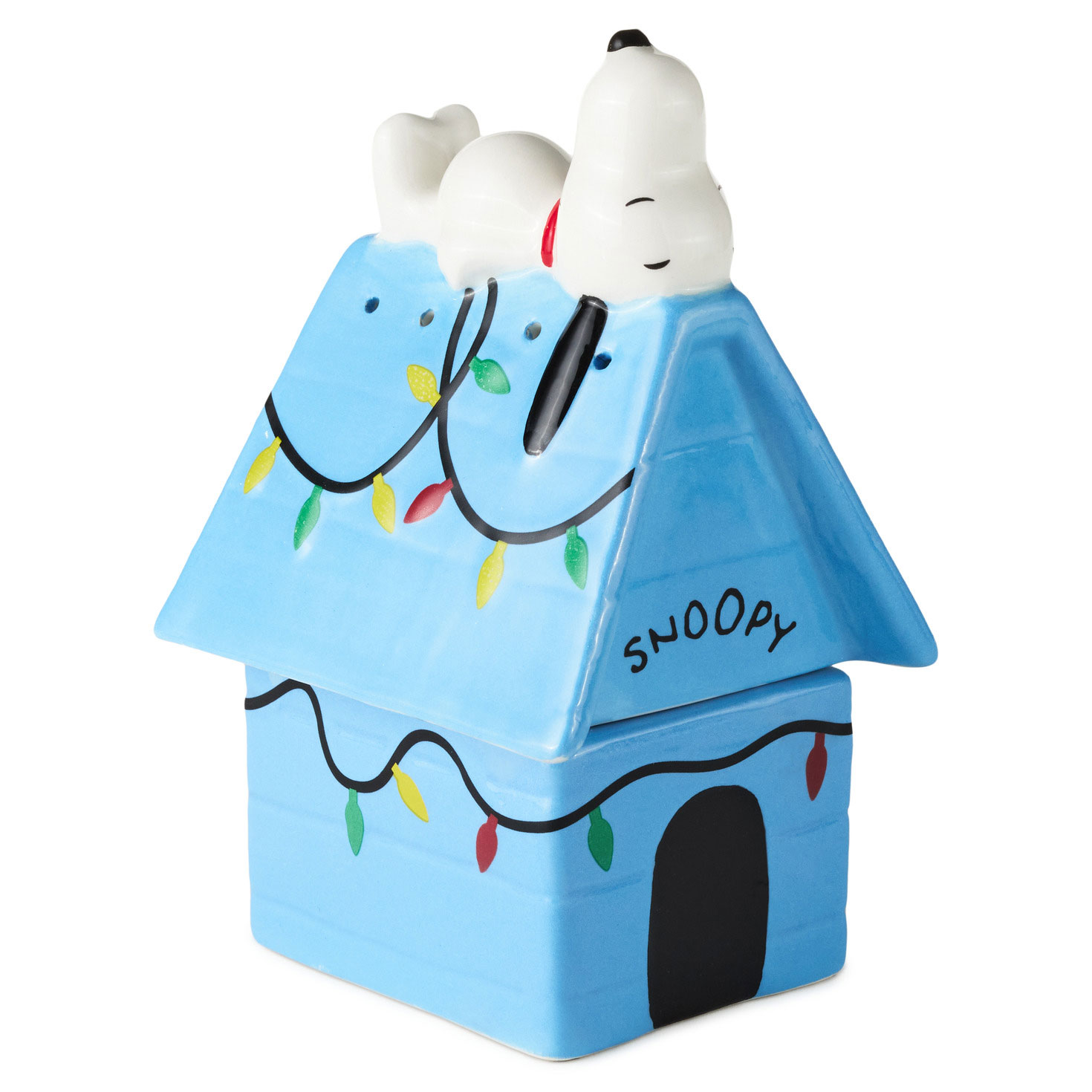 Peanuts® Snoopy on Holiday Doghouse Salt and Pepper Shakers, Set