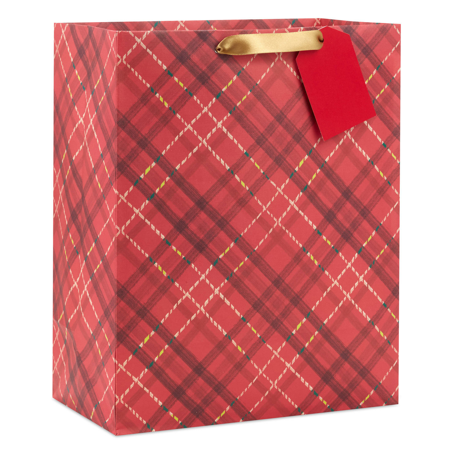 Red plaid bag clearance