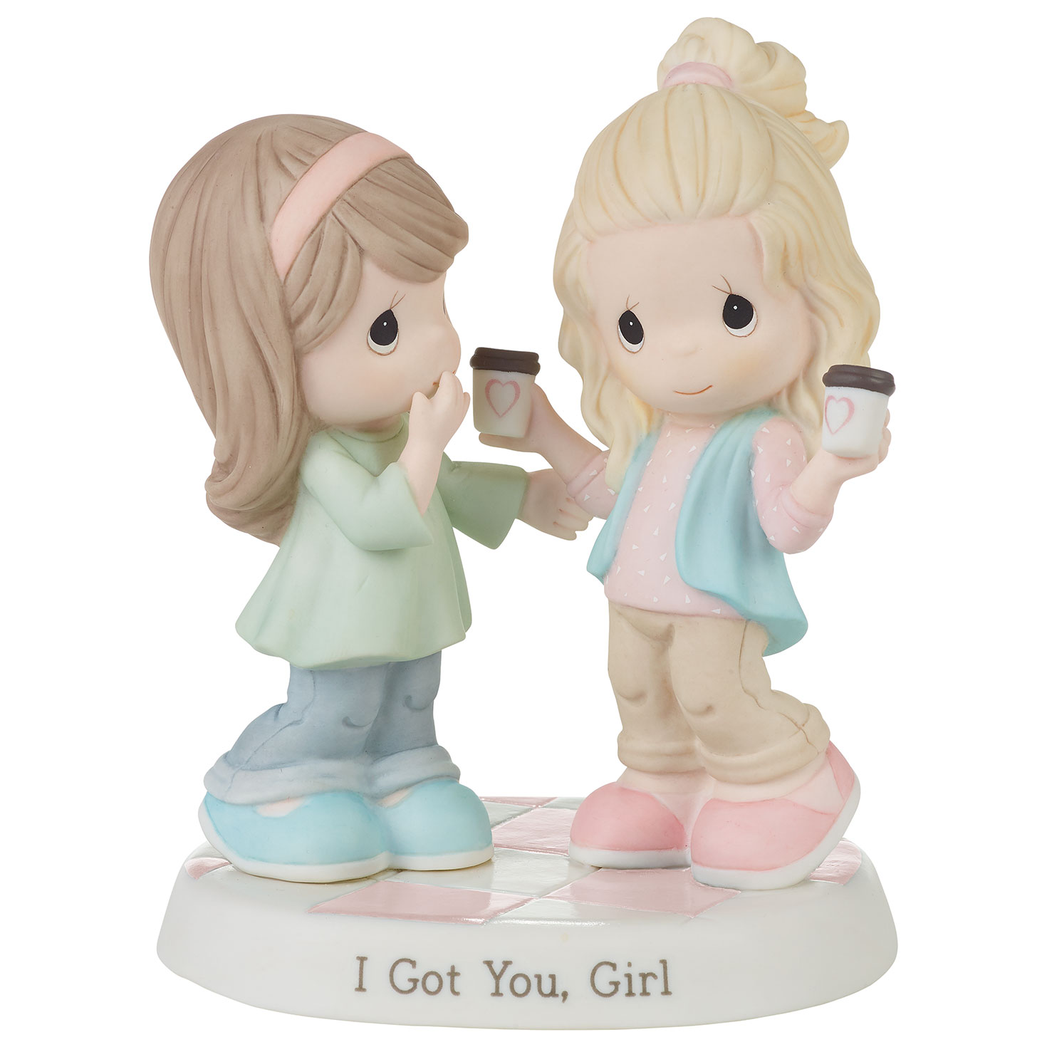 Precious Moments Two Girls with Masks Spa Day Figurine That\u2019s What Friends Are For Brunette Hair Figurine