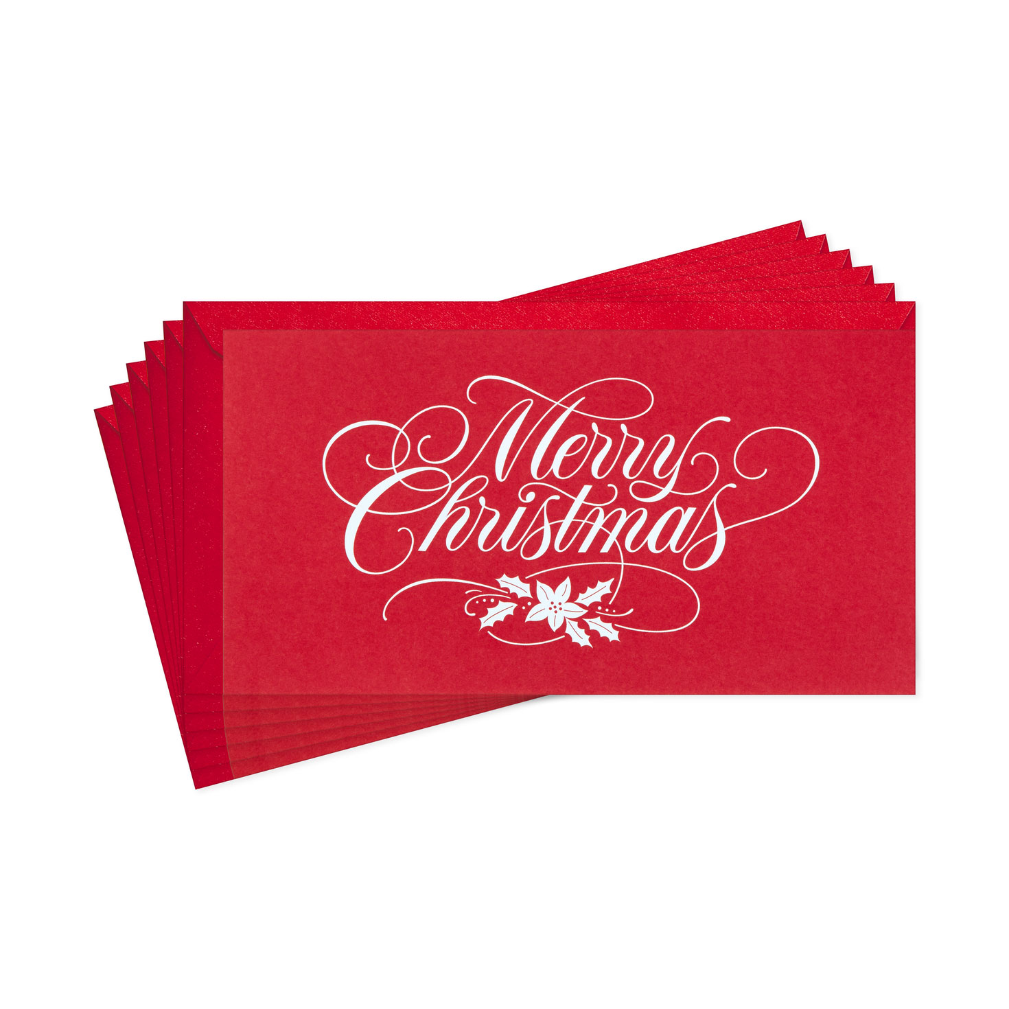 Merry Christmas Money Holder Christmas Cards, Pack of 6 - Boxed