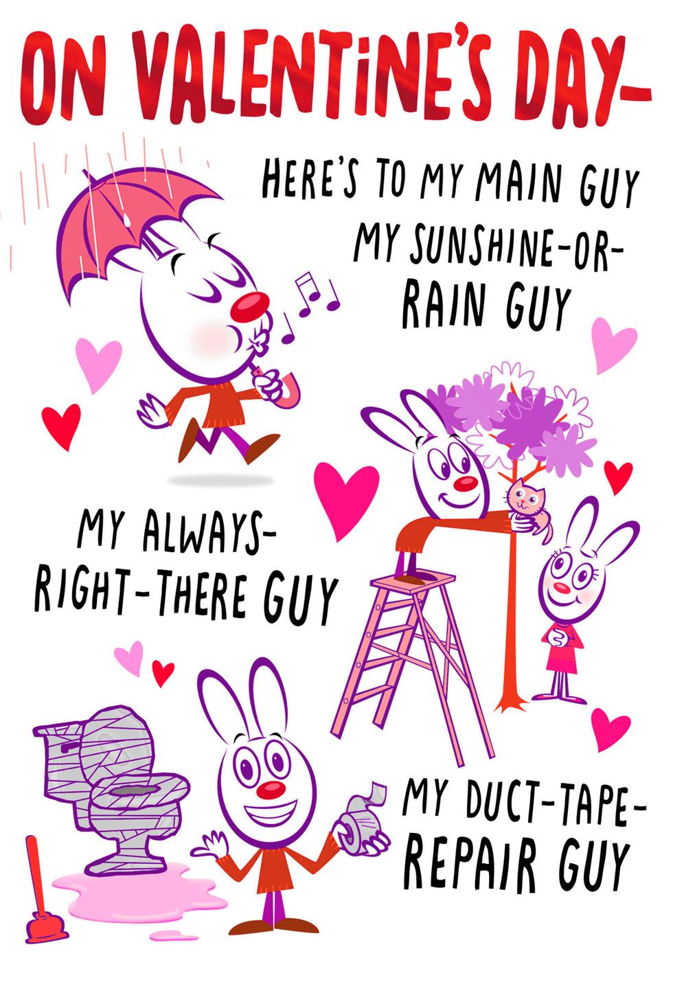 humorous pictures valentine's day card for husband