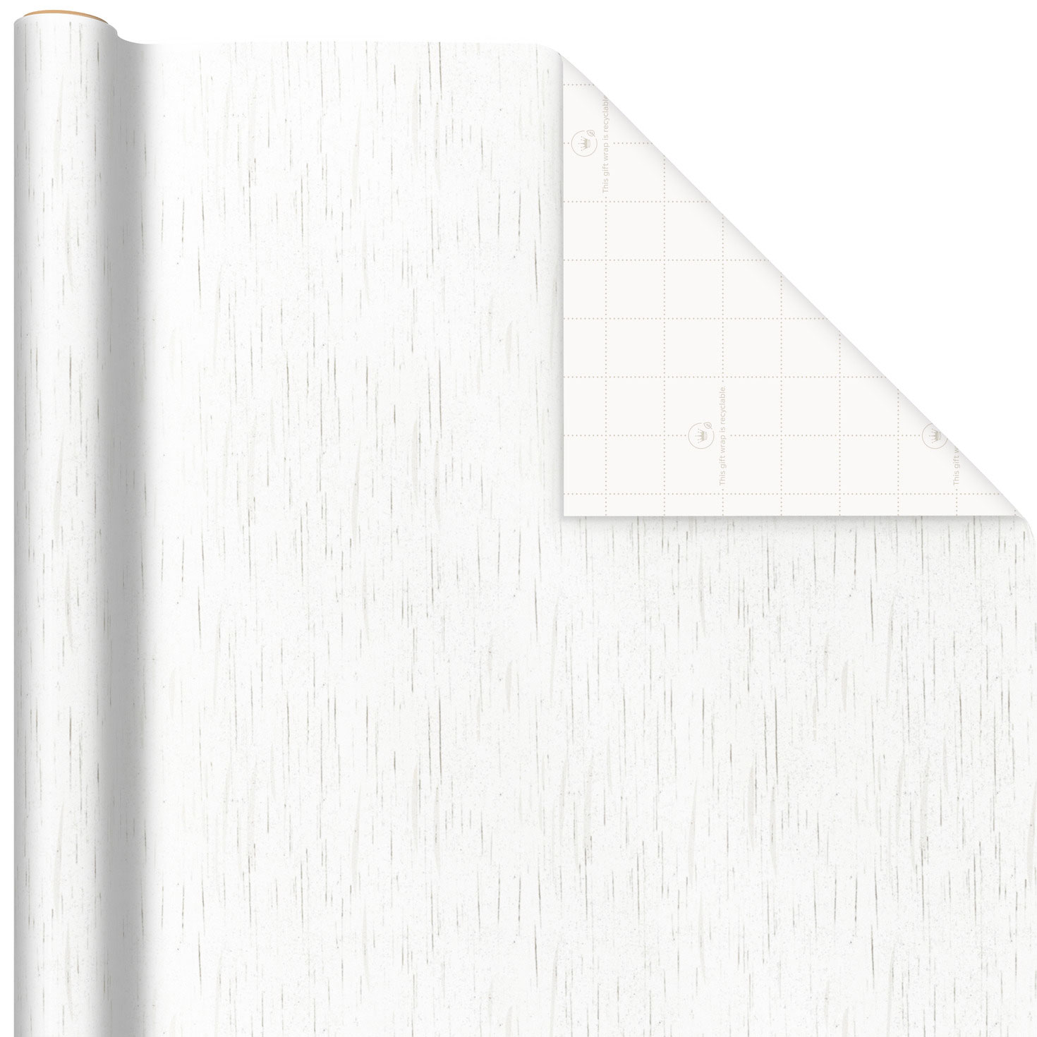 Birch Bark White Christmas Wrapping Paper 40 sq. ft. Wrapping