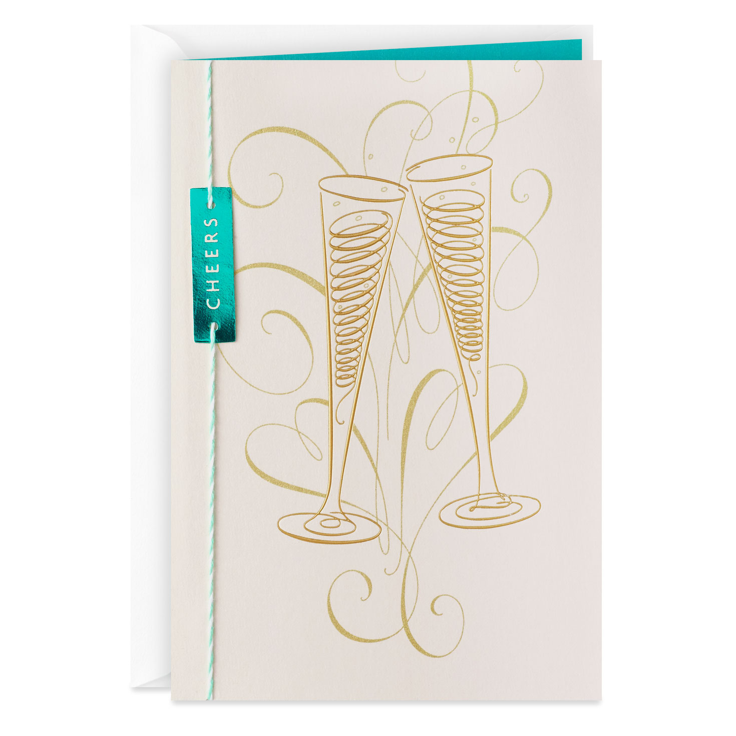 Cheers Champagne Toast Wedding Card Greeting Cards