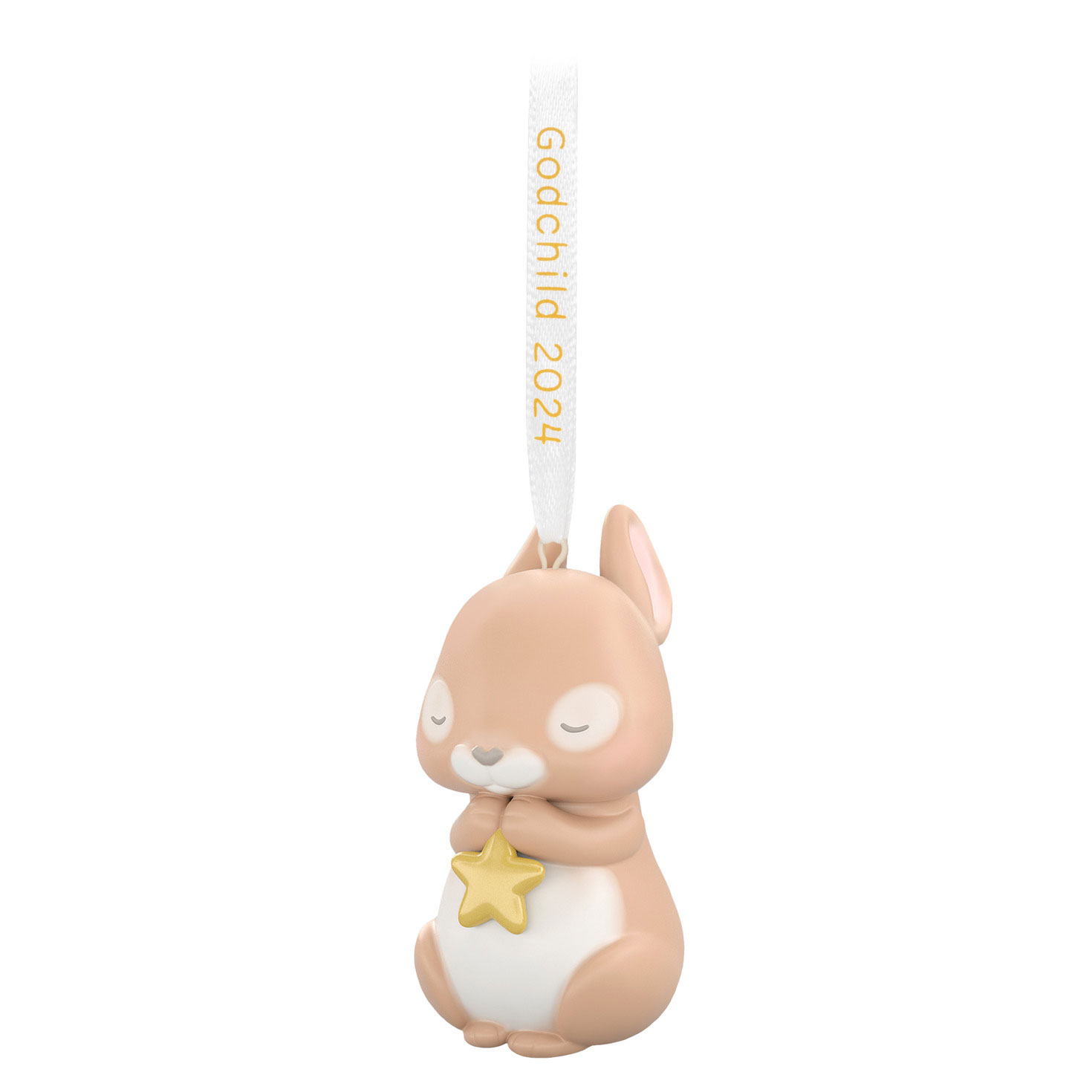 Godchild Bunny 2024 Porcelain Ornament Keepsake Ornaments Hallmark