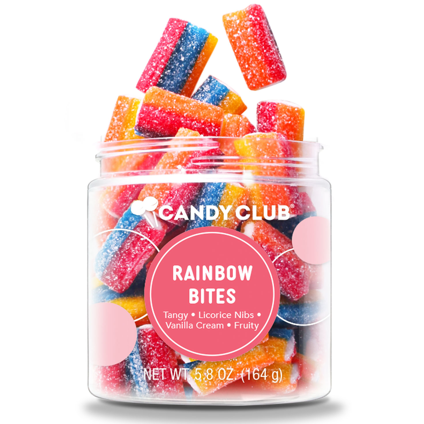 Candy Club Rainbow Bites Gummy Candies in Jar, 5.8 oz. Candy & Snacks