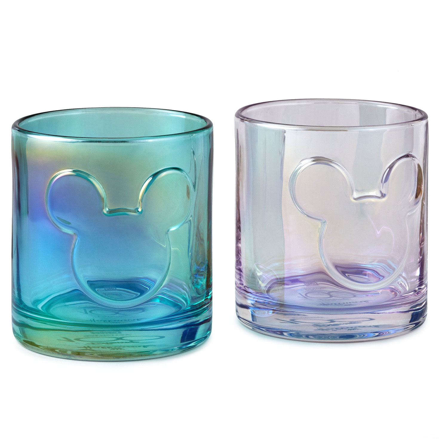 Disney 100 Years of Wonder Mickey Ears Glasses Set of 2 Glassware Hallmark