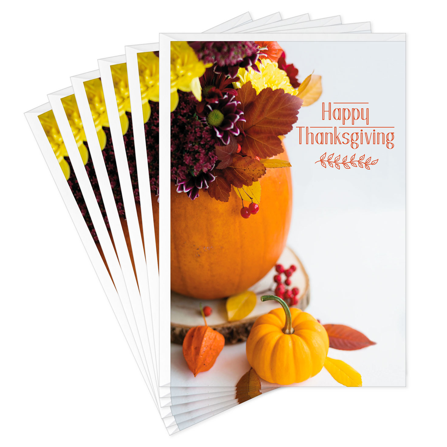 Hallmark Thanksgiving-Karten – 4 Karten Mit Umschlägen, Herbst-Design Mit Kürbissen & Dankesspruch