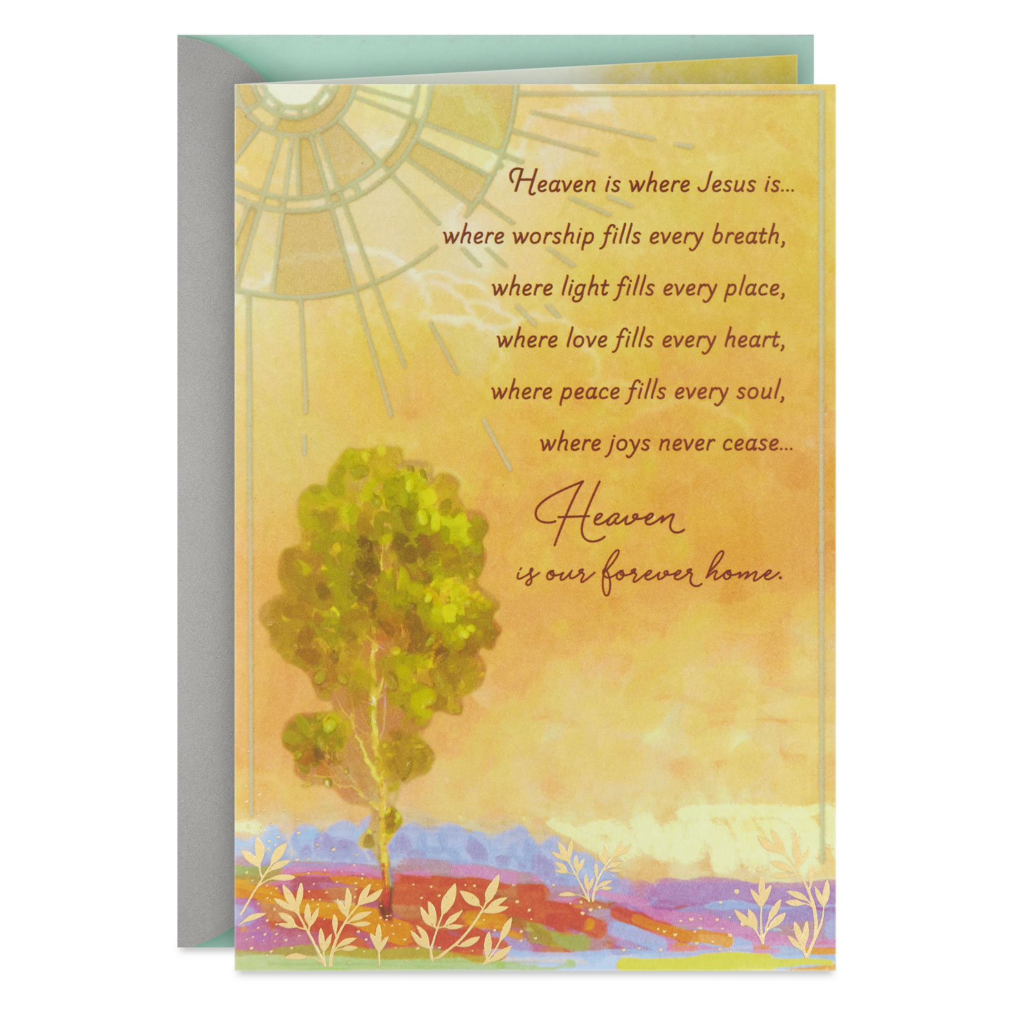 Heaven Is Our Forever Home Religious Sympathy Card - Greeting Cards ...
