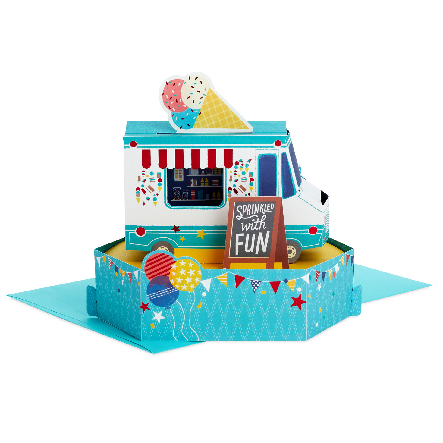 Celebrating You Ice Cream Truck 3D Pop-Up Card - Greeting