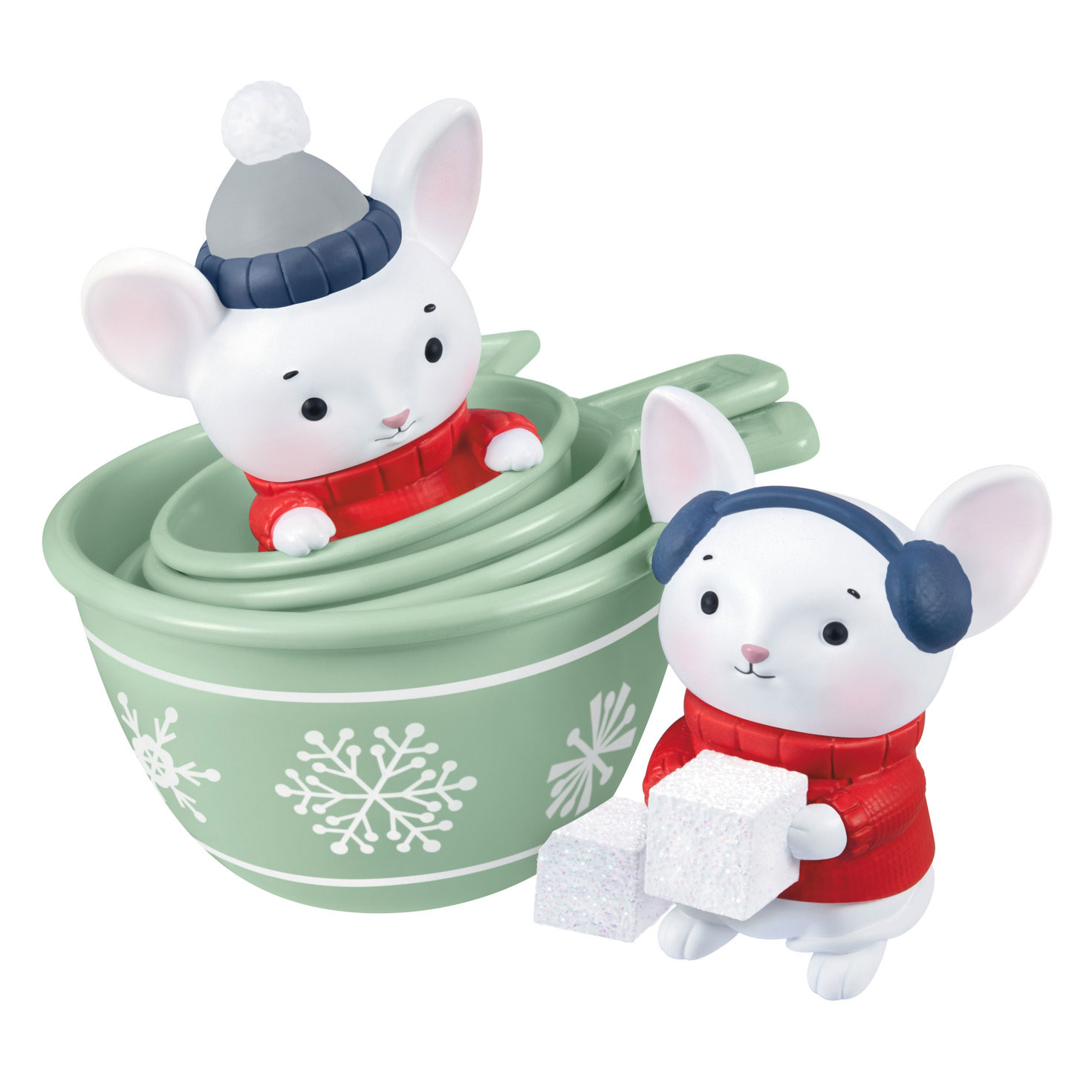 Mice With Measuring Cups Keepsake Ornament Front