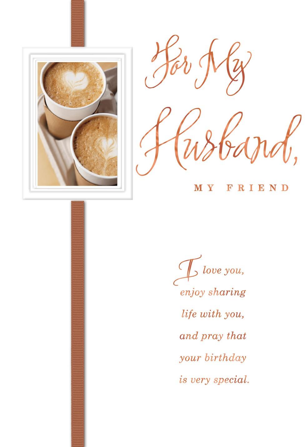 My Husband My Friend Religious Birthday Card - Greeting 