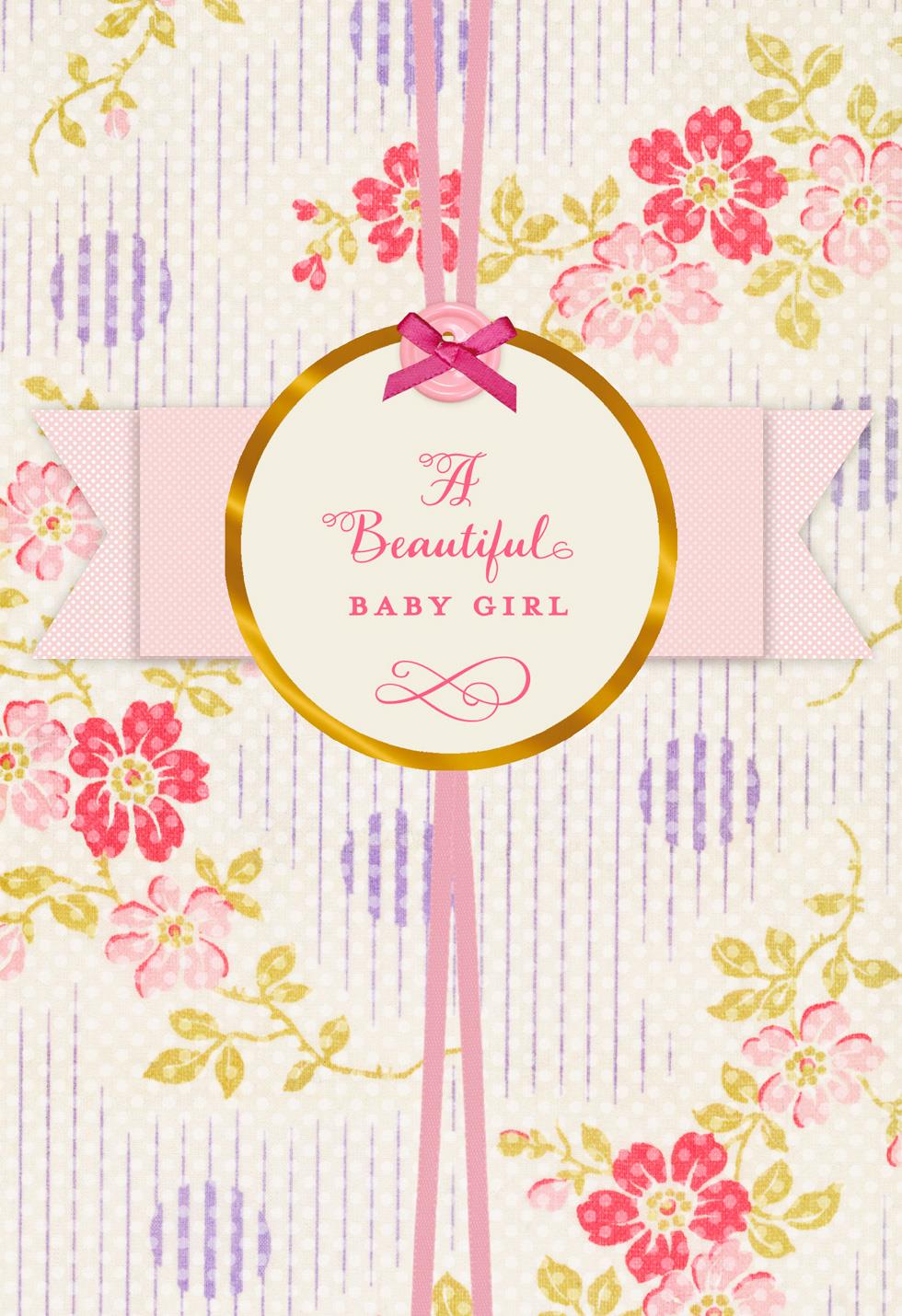 pink flowers new baby girl card greeting cards hallmark