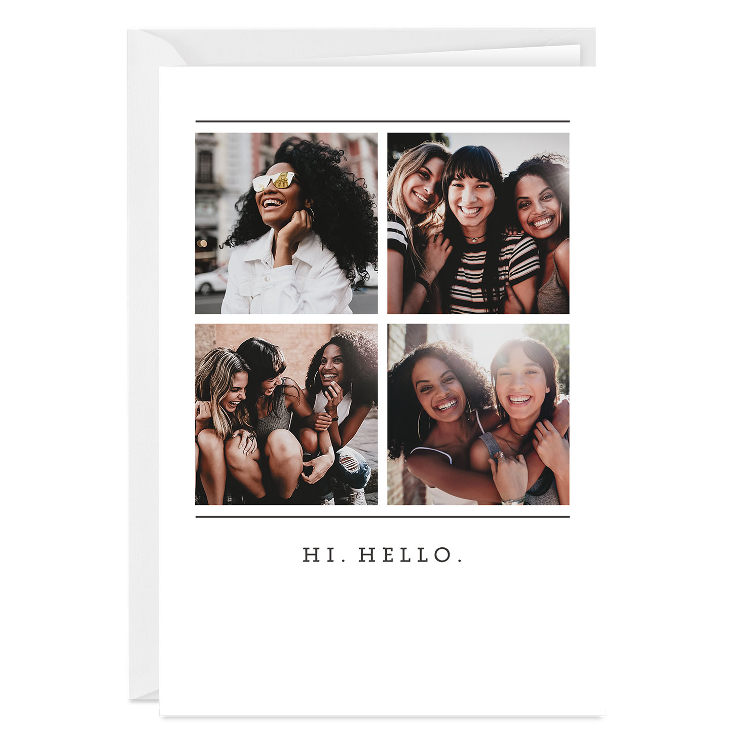 Personalized Create Your Own Collage Blank Photo Card 