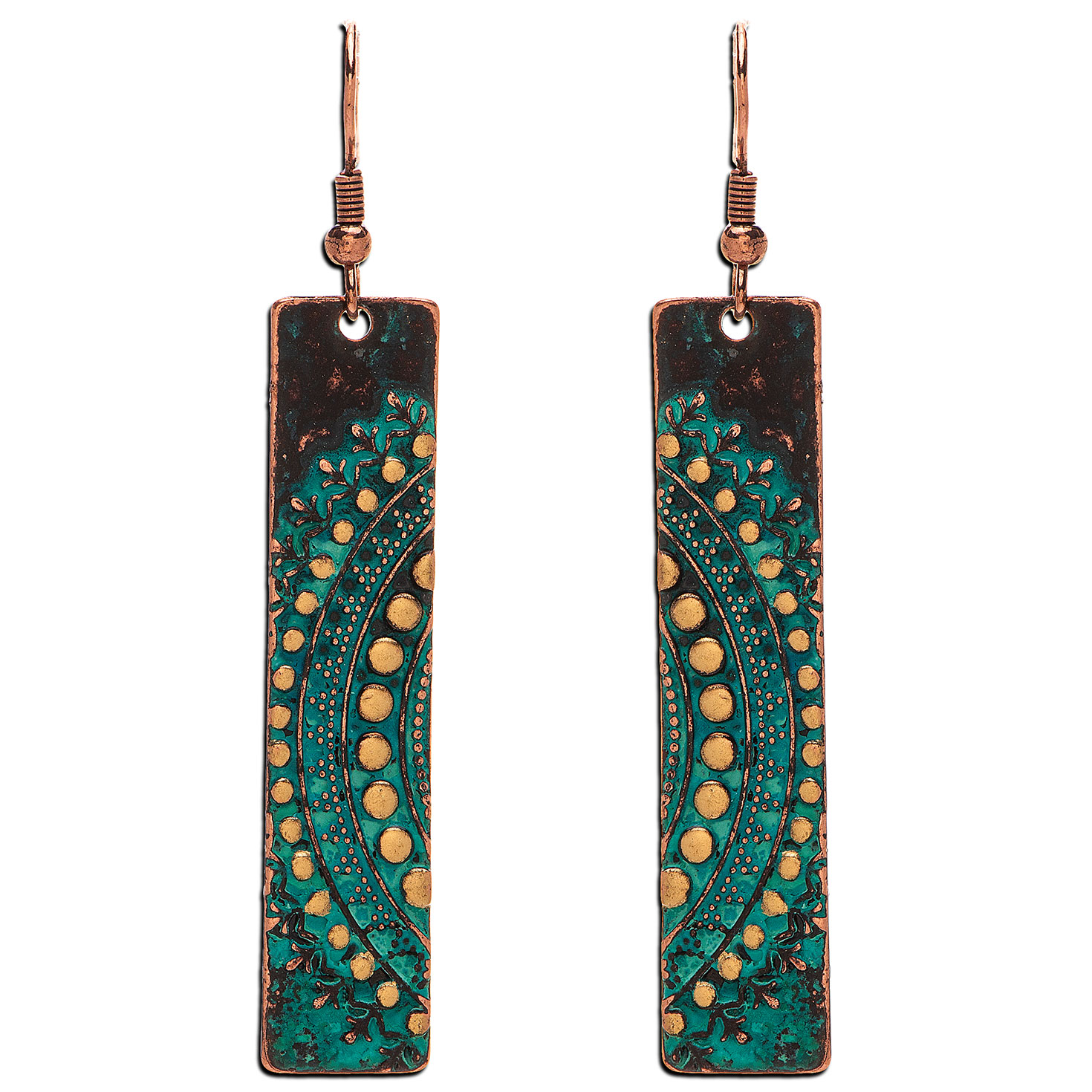 Rain Jewelry Sun Medallion Copper Bar Earrings - Earrings | Hallmark