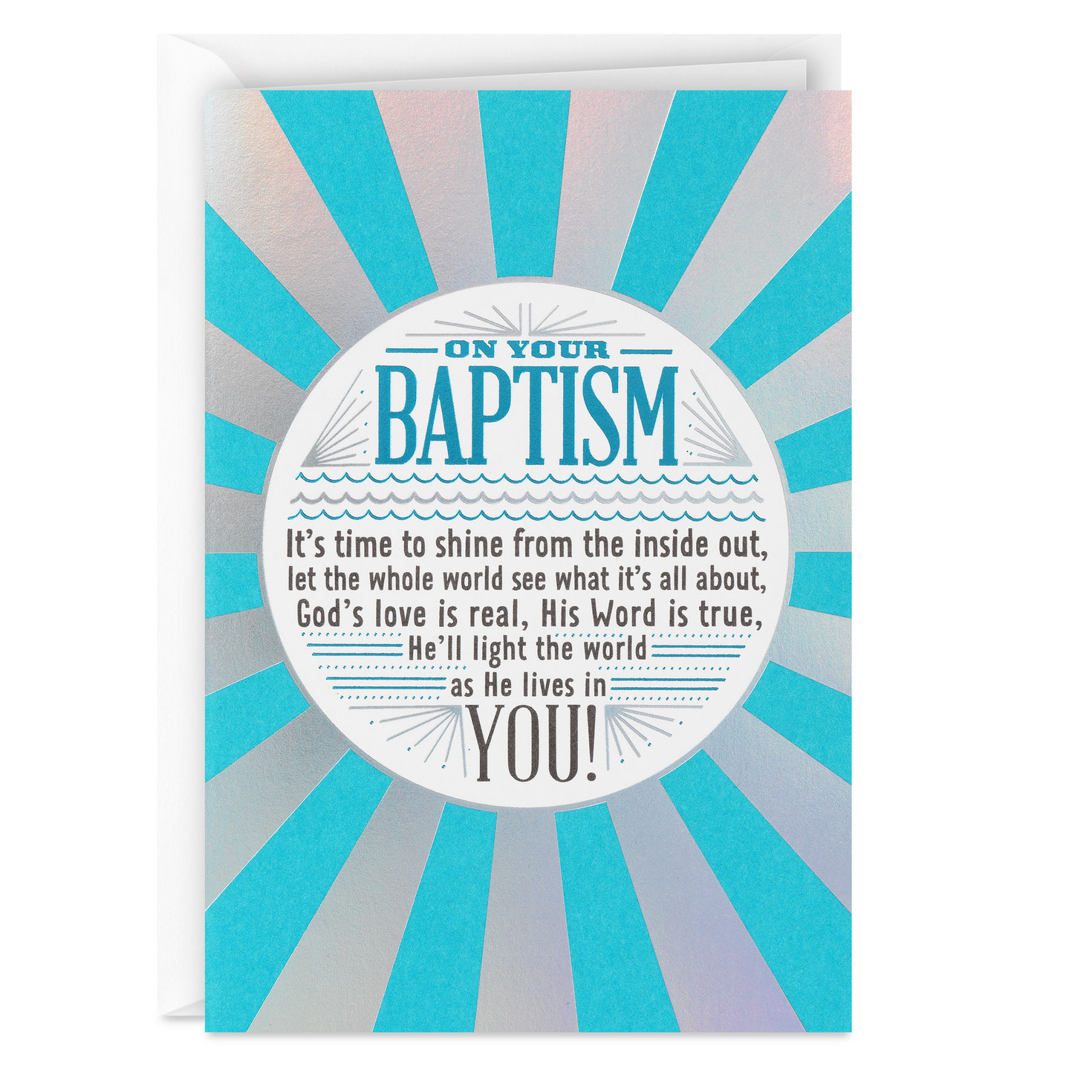 It's Time to Shine Religious Baptism Card - Greeting Cards | Hallmark, image size:1470x1470